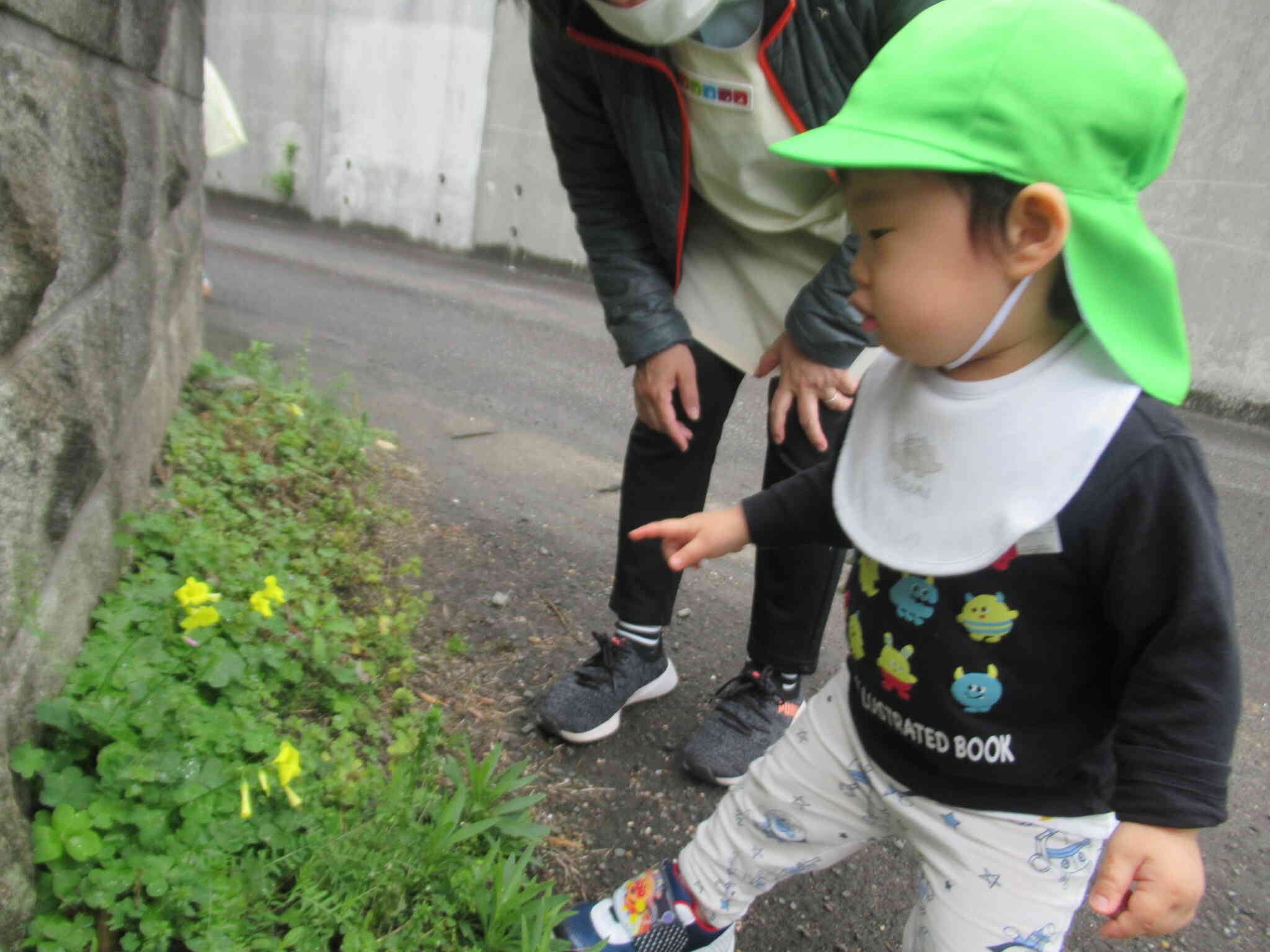 雨も上がり今年度初めてのお散歩に出かけました