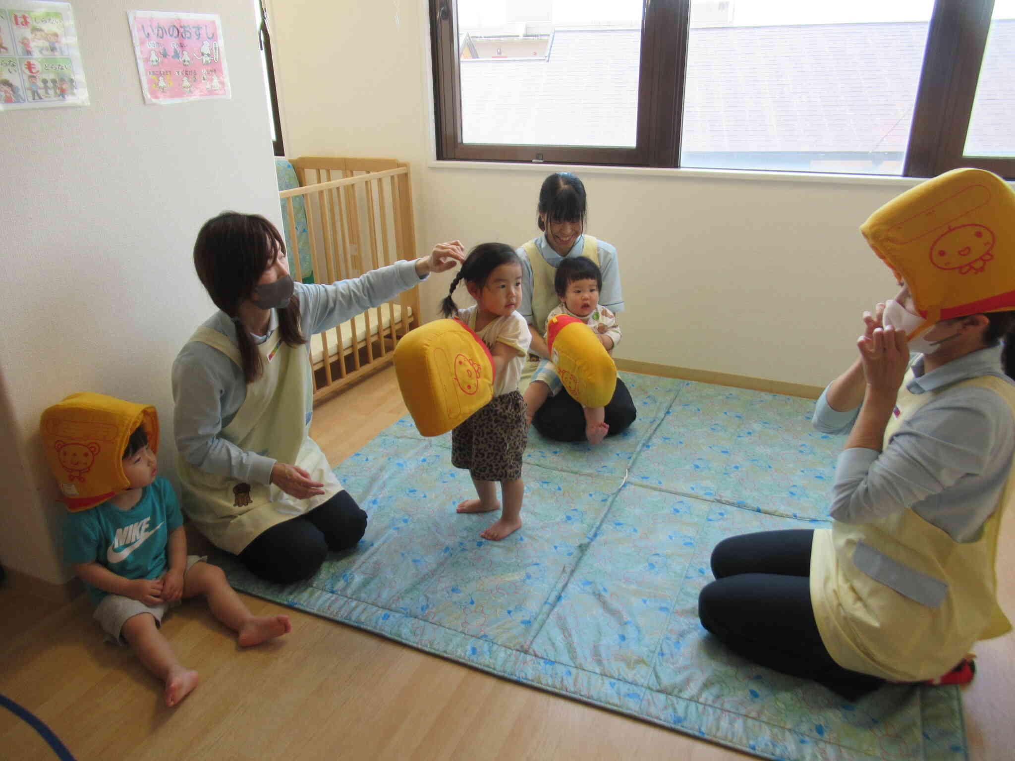 避難訓練のようす