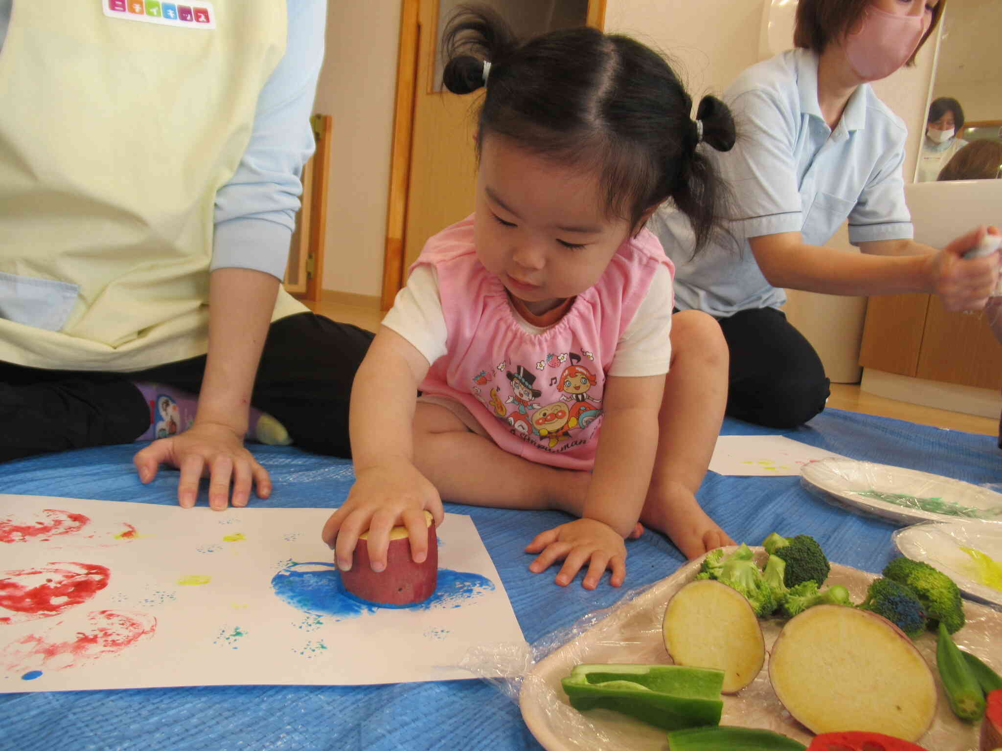 さつまいもでペッタン