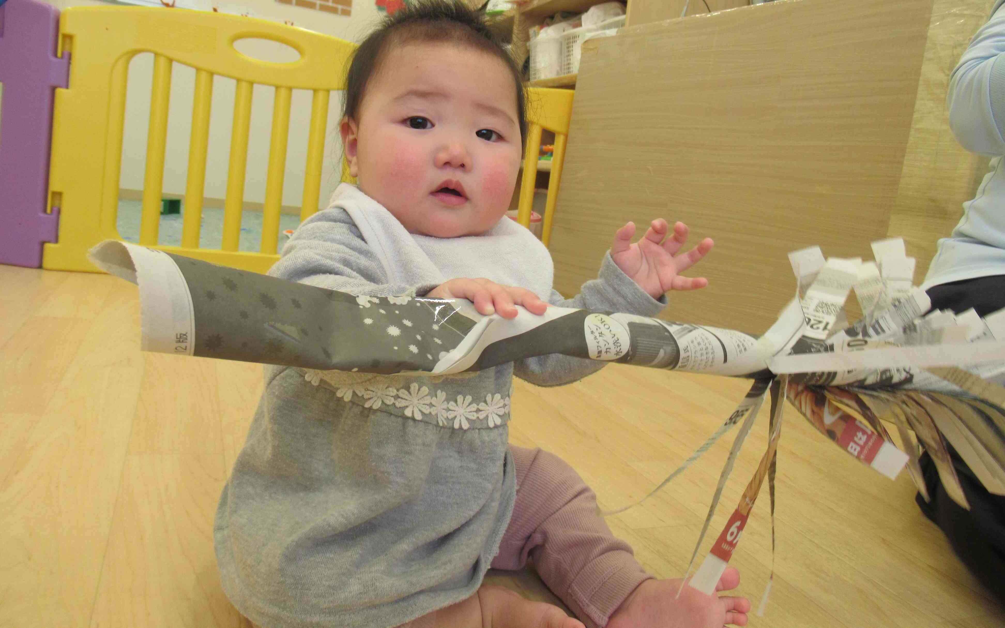 お掃除ごっこ｜ニチイキッズ北上本通り保育園｜ニチイキッズ