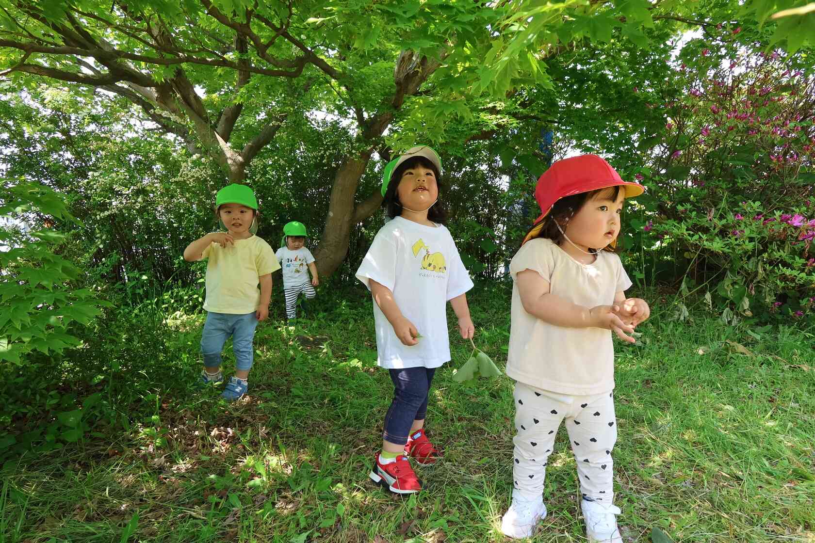 木陰が気持ちいいね～！