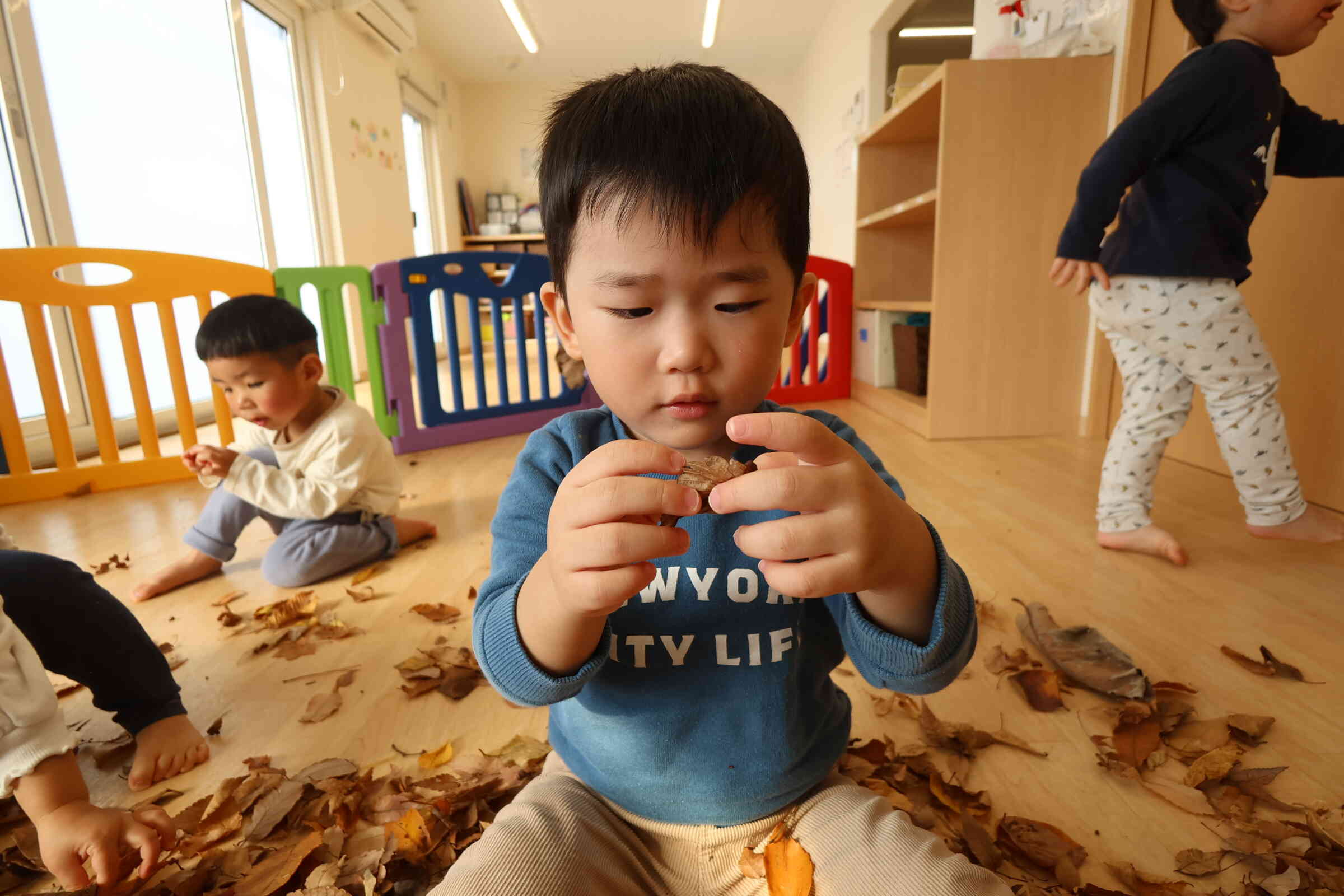 「ちぎったときの感触がおもしろ～い！」