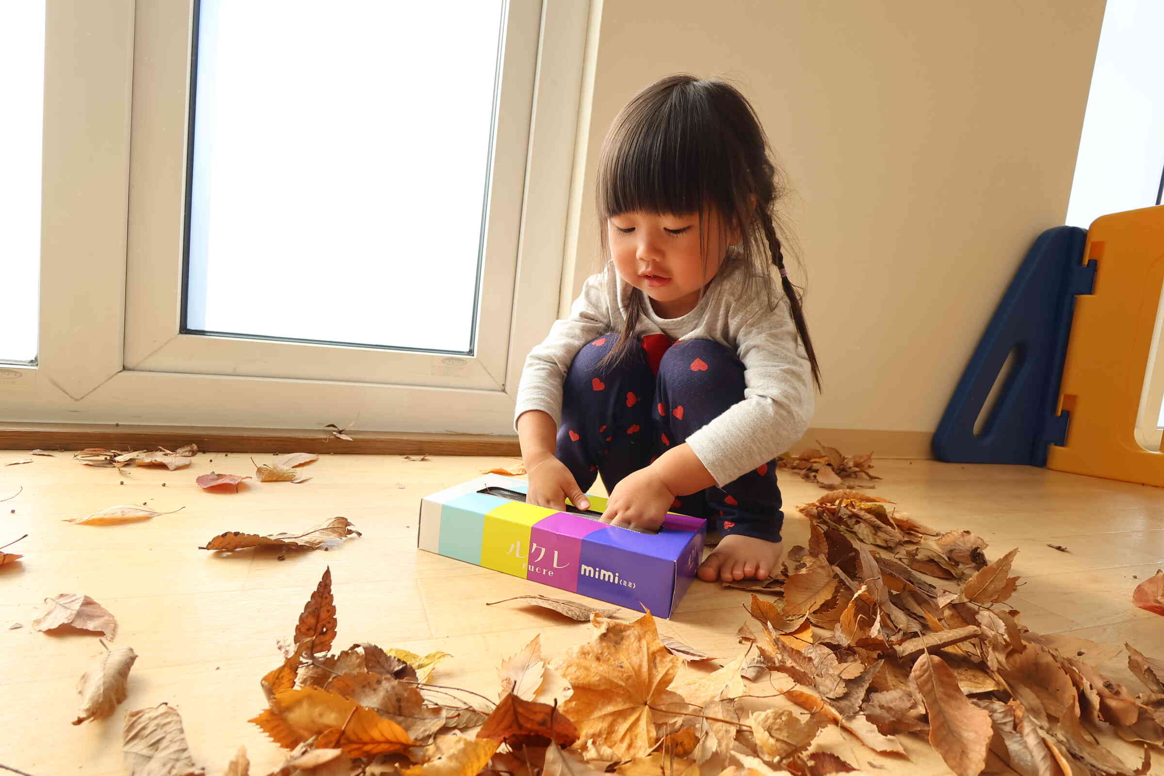 「箱に詰めるのたのしいね」