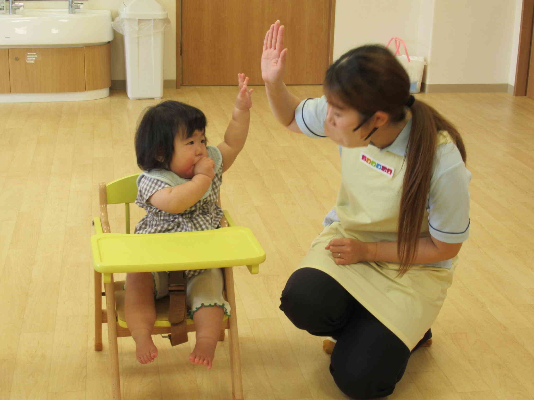 お名前を呼ばれて“はーい！”