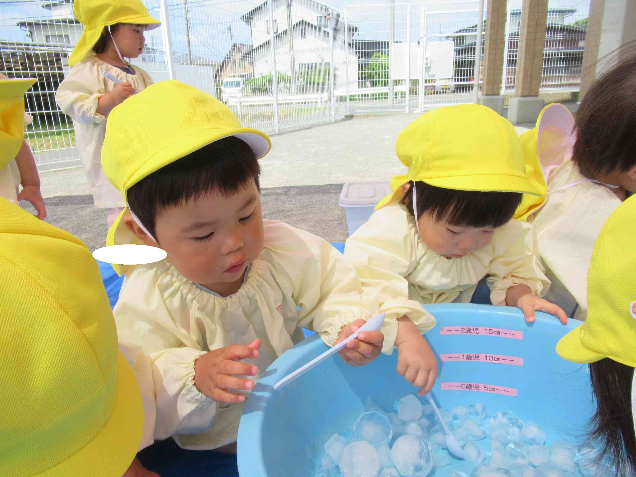 わくわく氷遊び　　1歳児あひる組