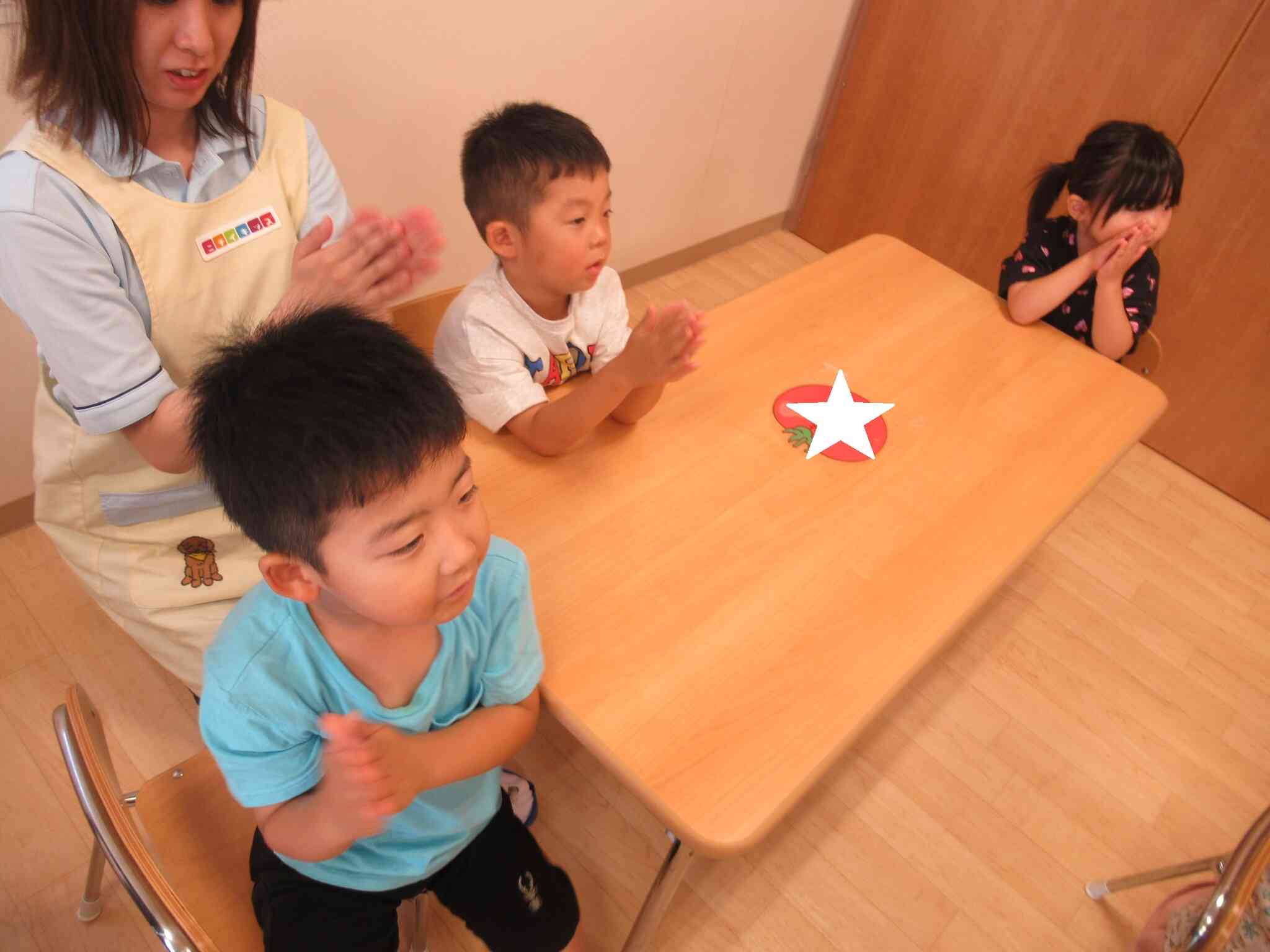 あわあわ手洗いの歌に合わせて