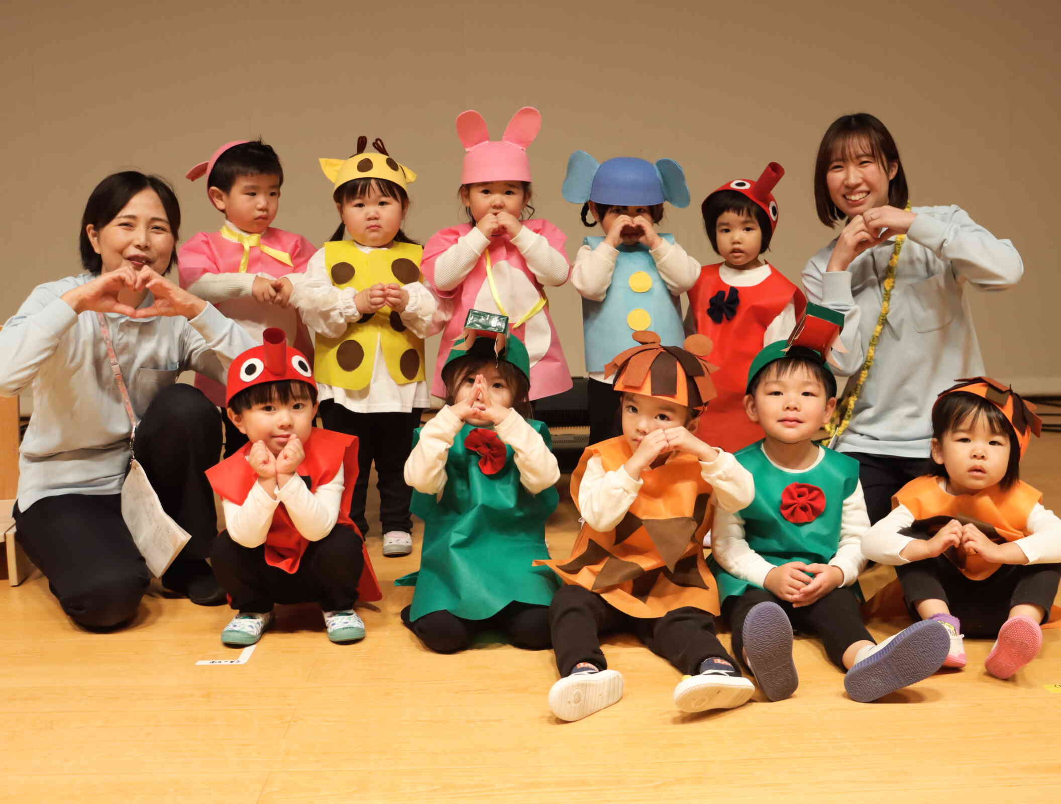 最後はみんなで　はい、ポーズ