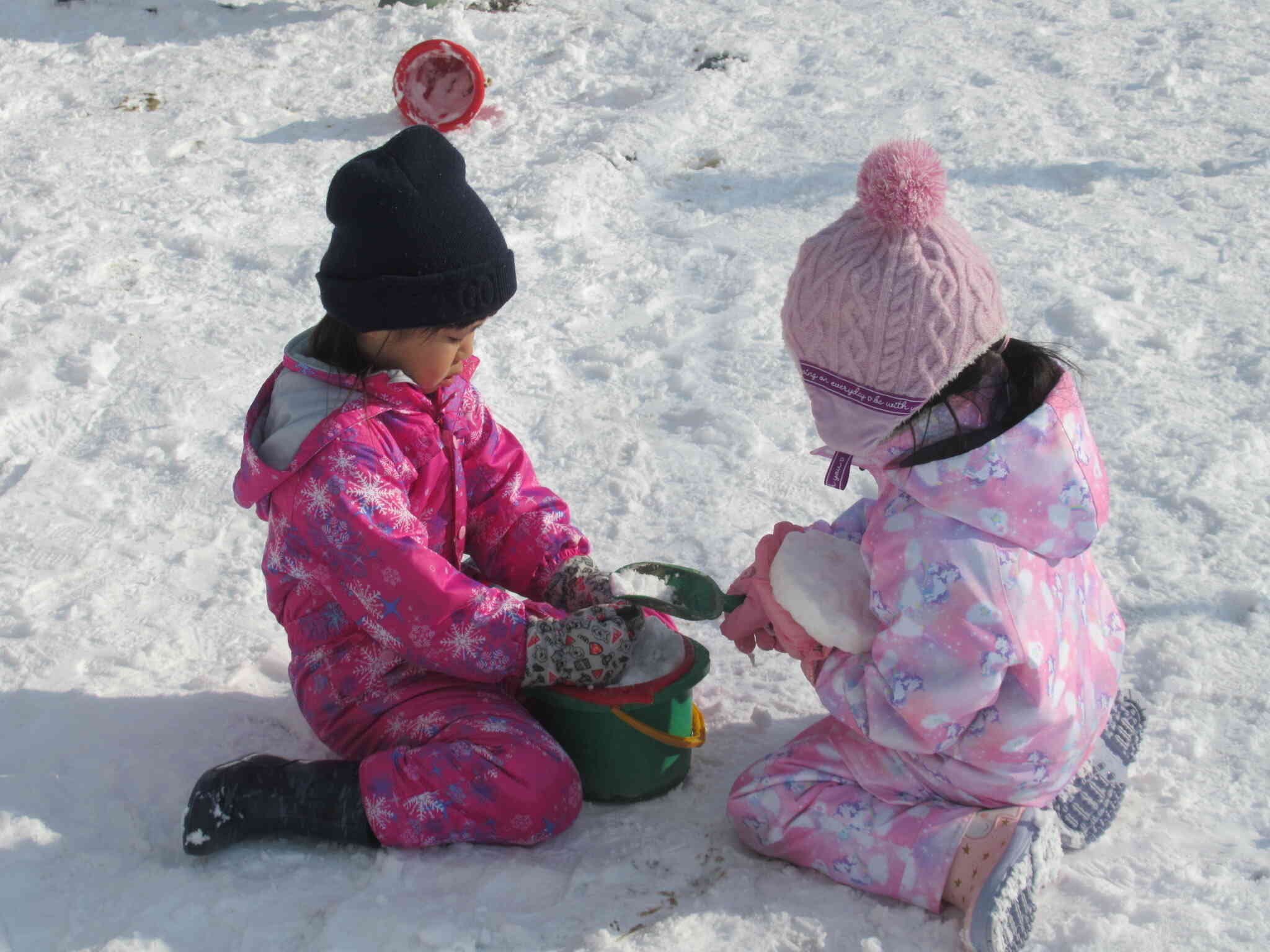 雪遊び、大好き！