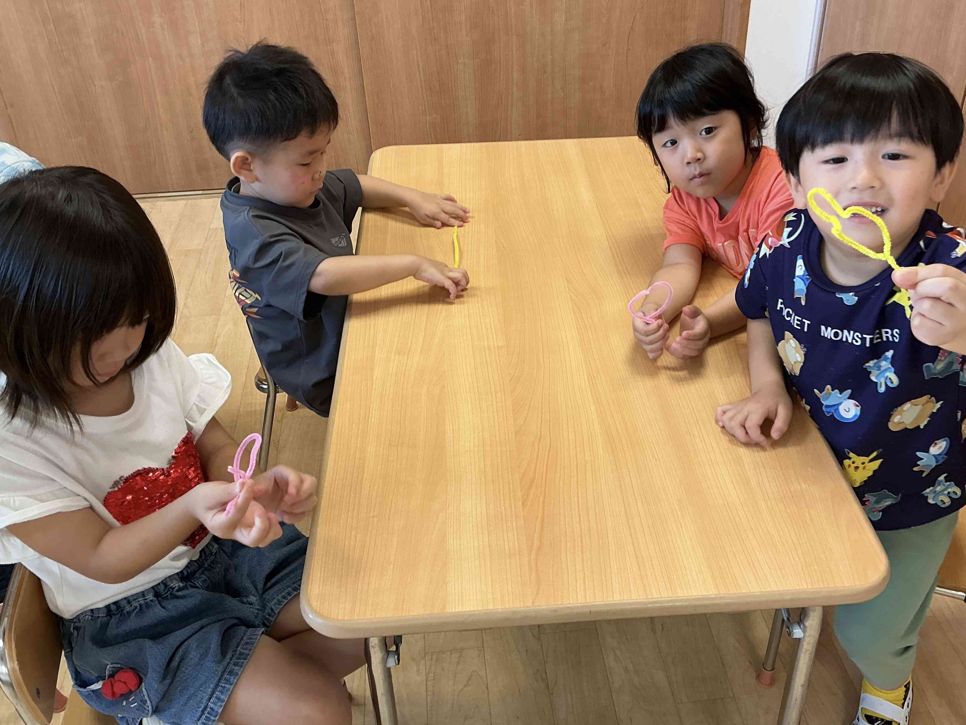 シャボン玉、作れるかな？~STEAM活動①（4歳児　ぱんだ組）