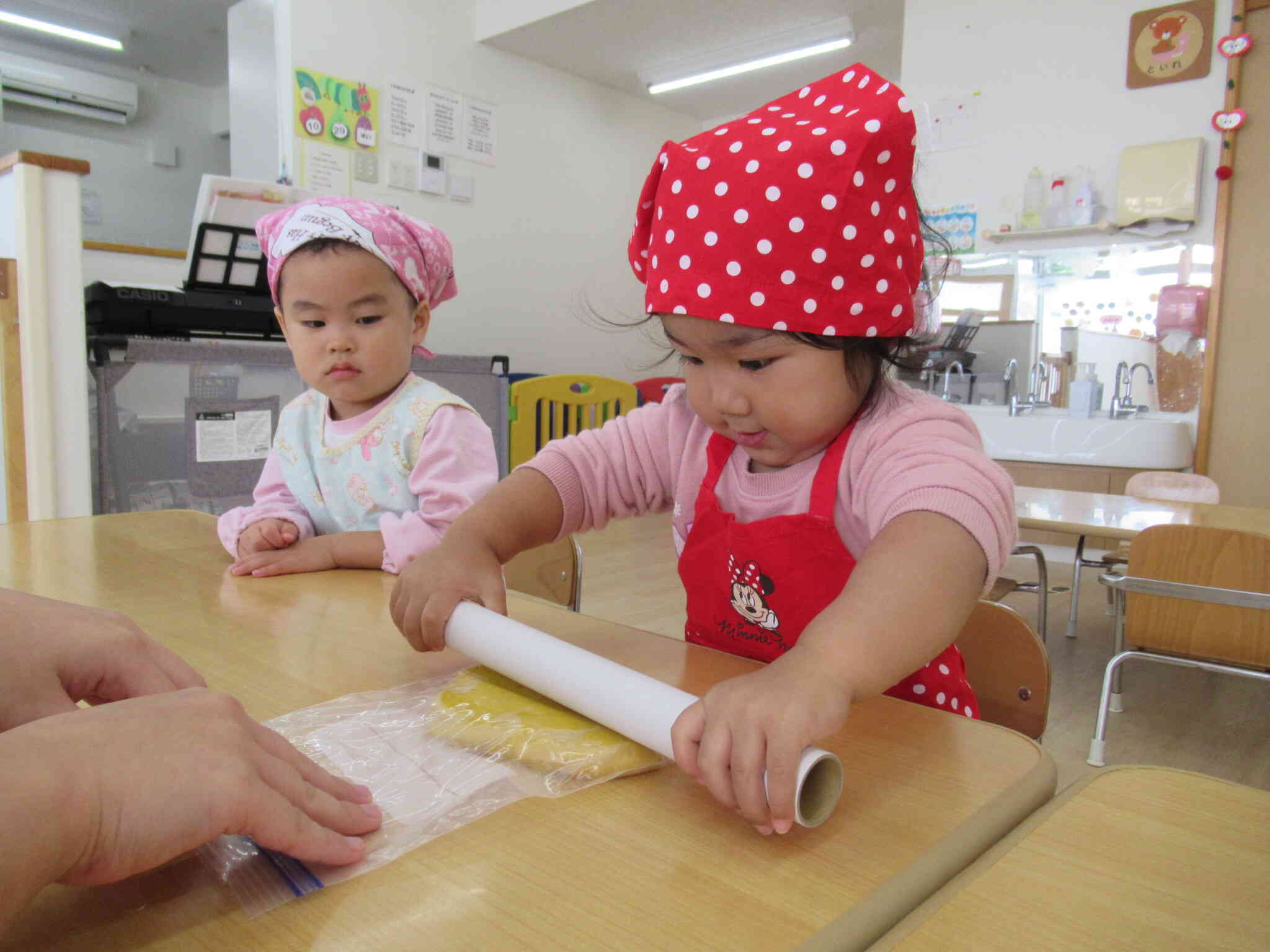 クッキー生地をのばしたよ