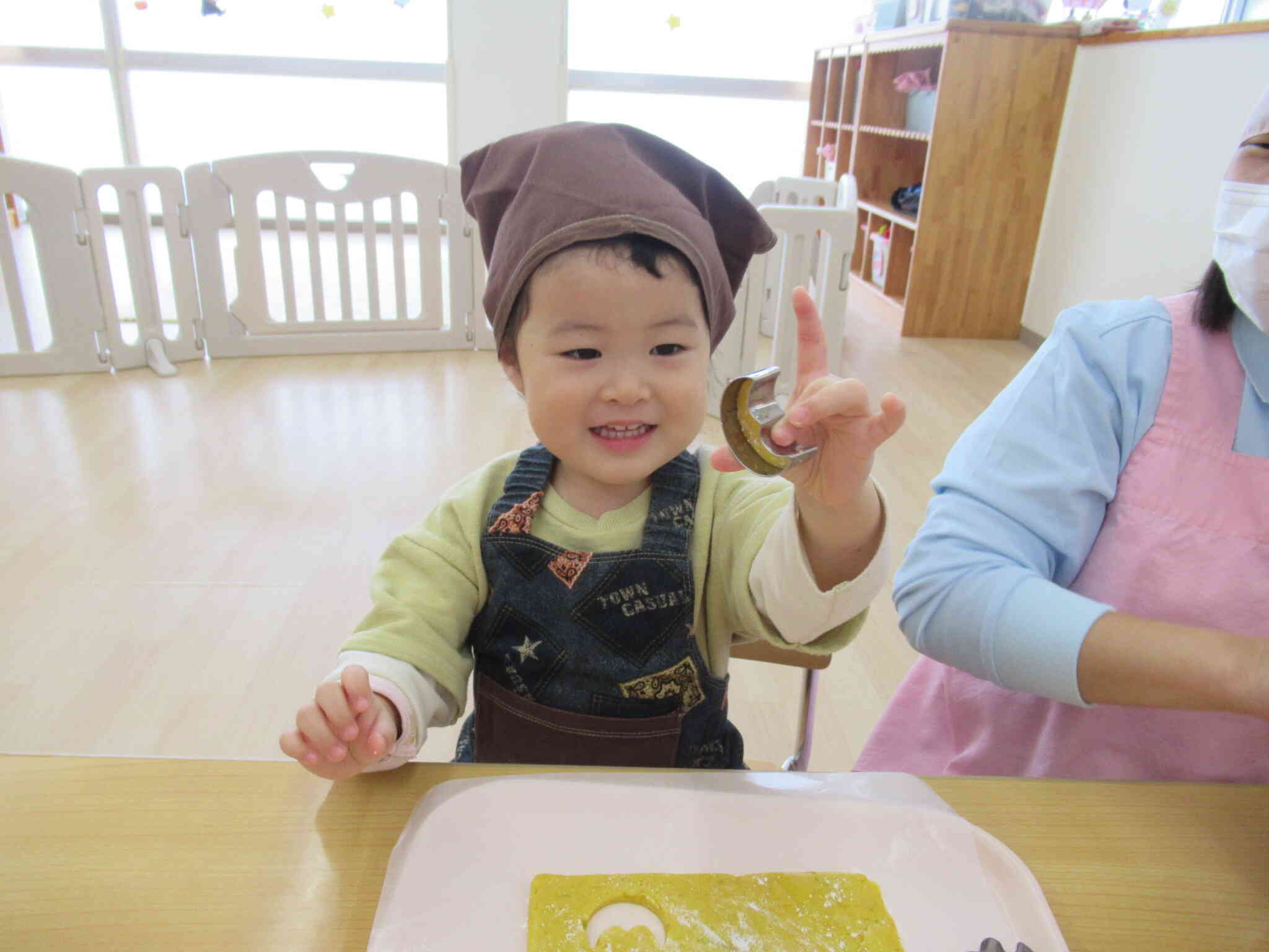 ハロウィンの型で抜いたよ