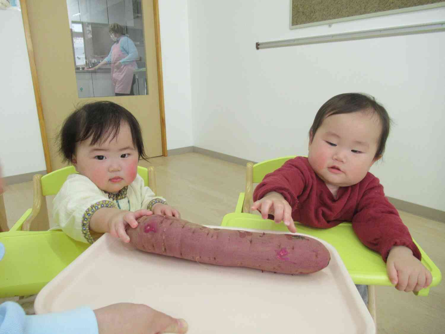 さつまいもに触ったよ