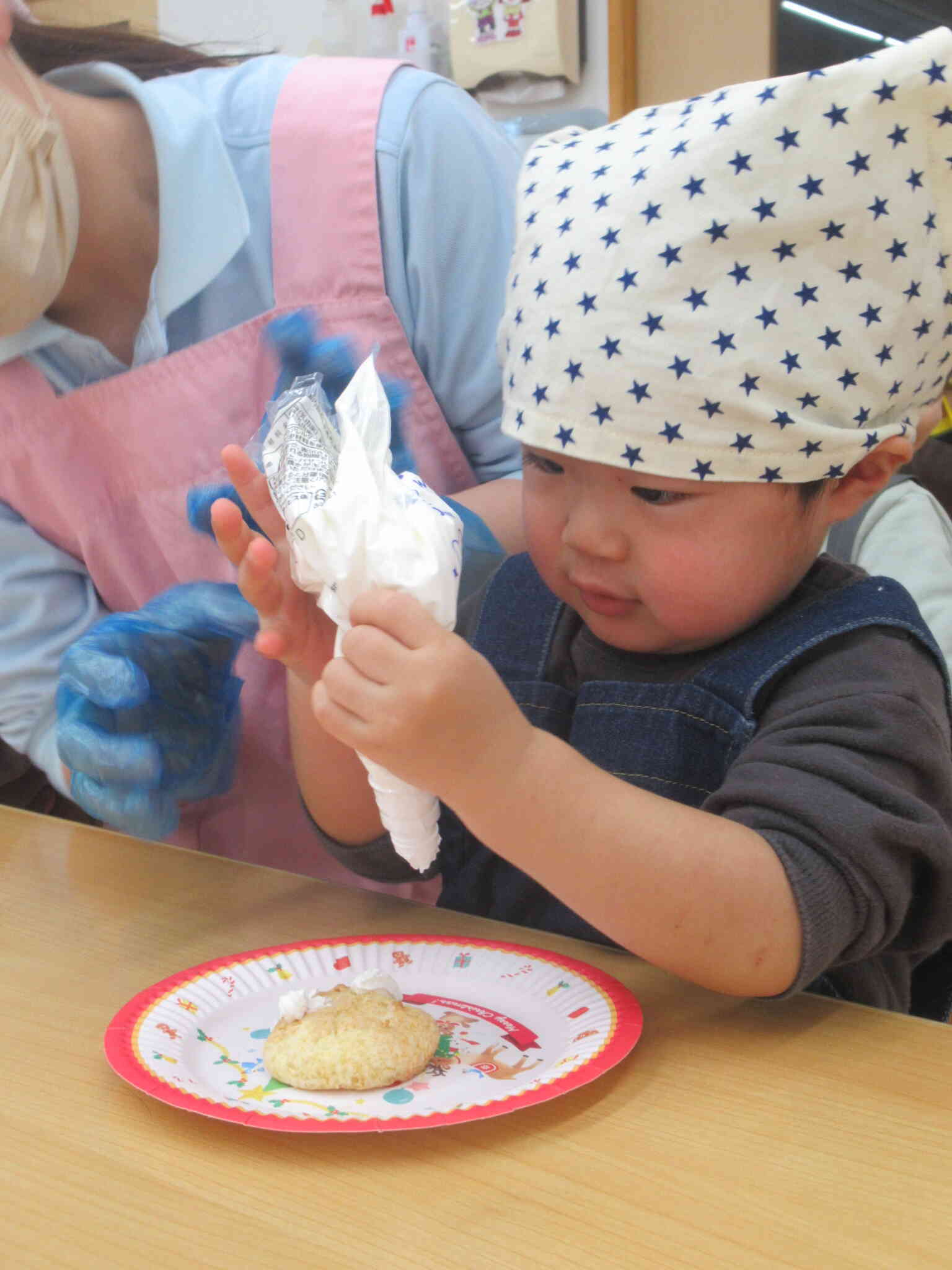 生クリームをしぼったよ