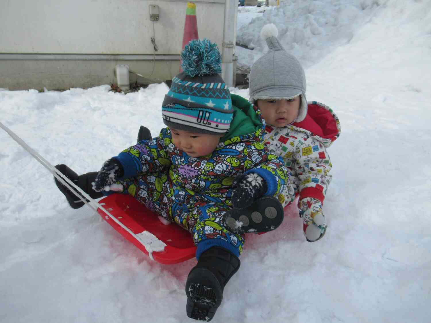 雪遊びたのしいね