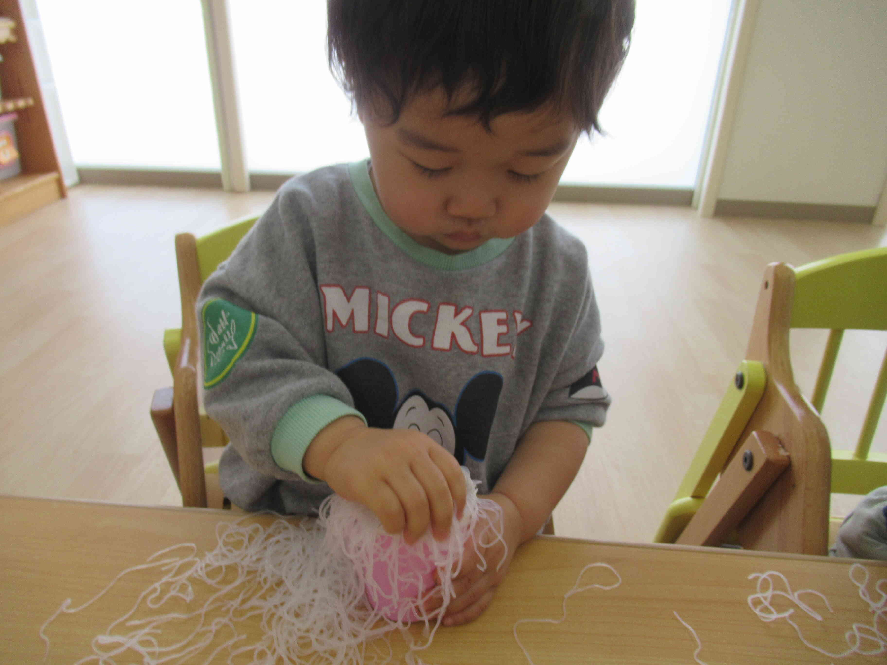 コップに入れるよ