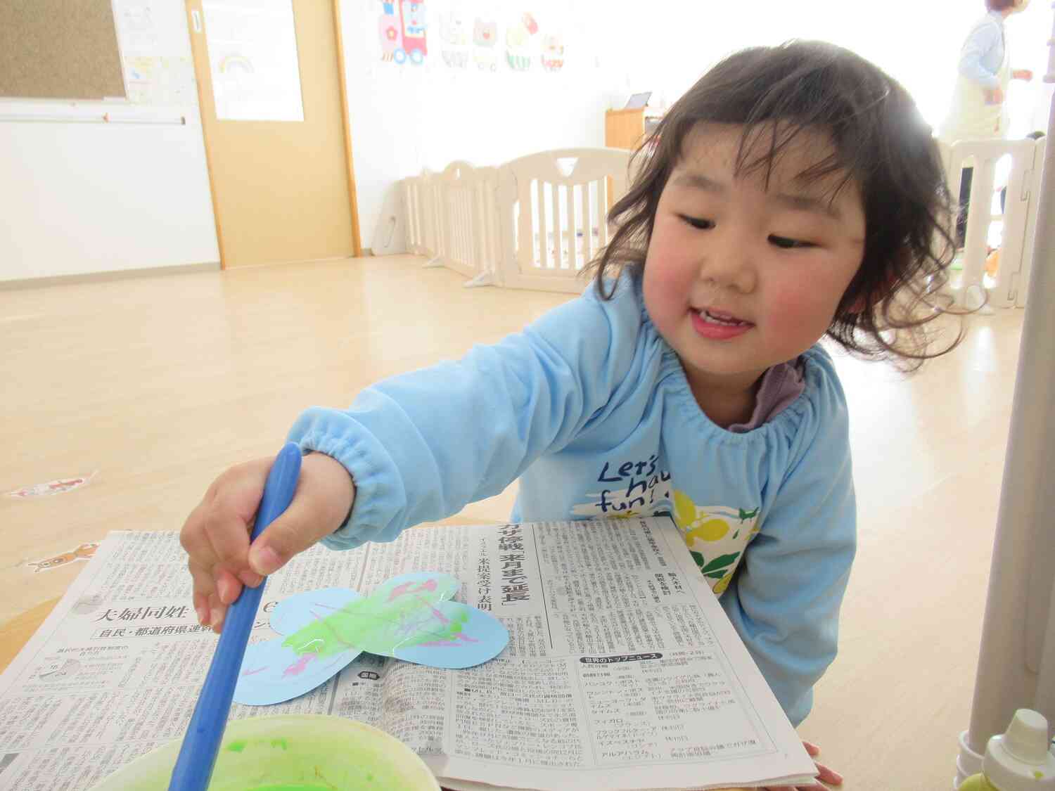 春の製作をしたよ（うさぎ組）