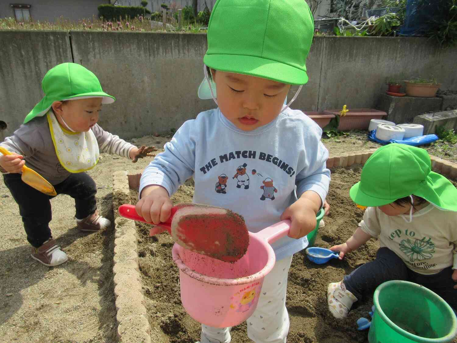 バケツにいれてみよう