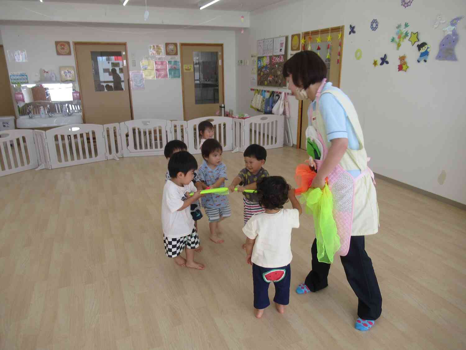 「みんなの力を合わせて引っ張れー」
