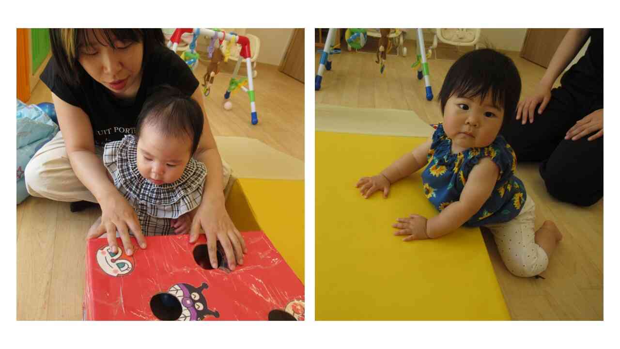 ひよこ組のお部屋で遊んだよ