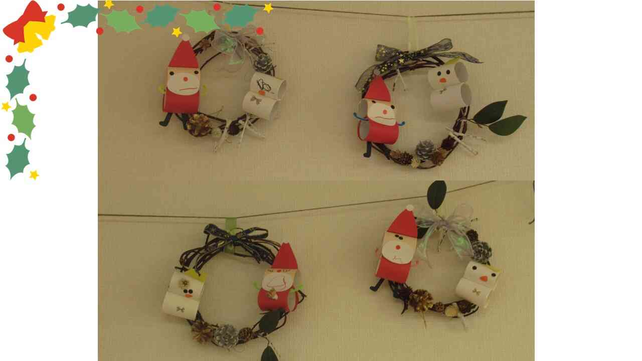 うさぎ組　クリスマスリース作り！