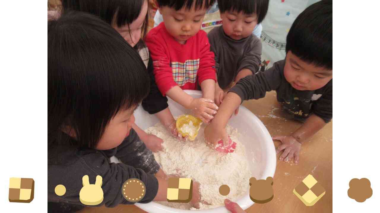 食育　クッキーをつくったよ！