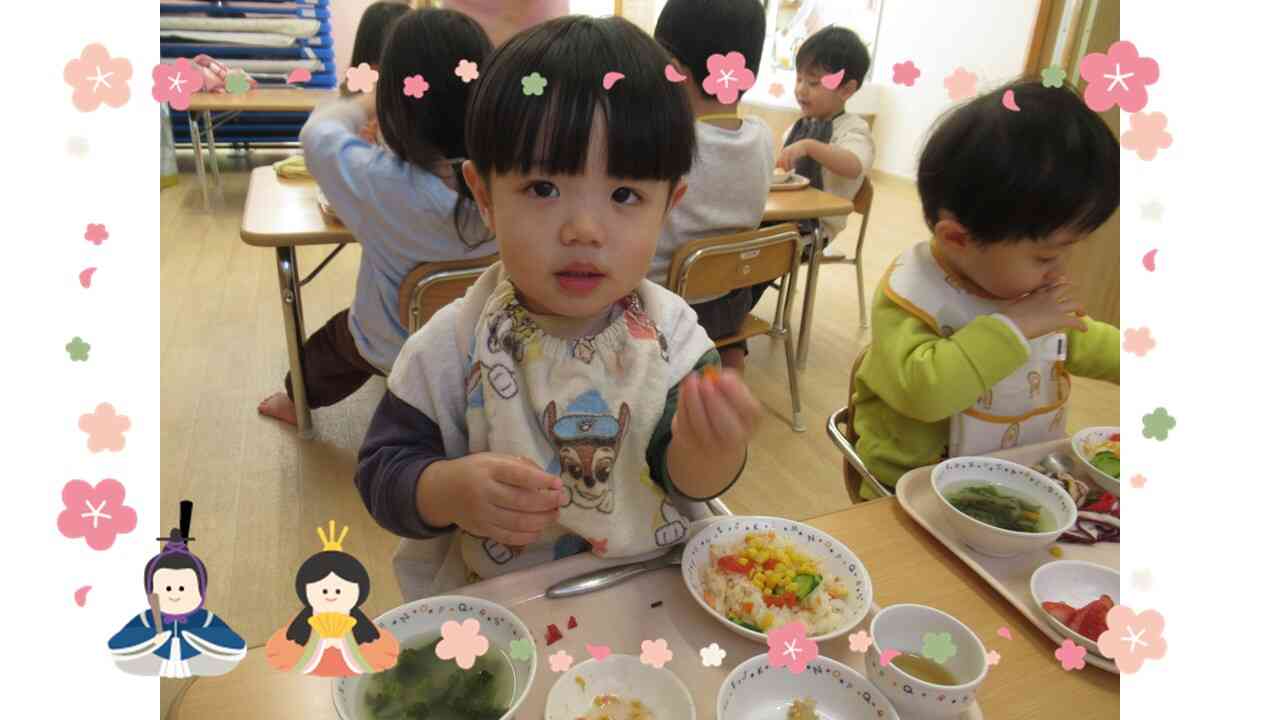 食育　ひなちらしをつくりました！