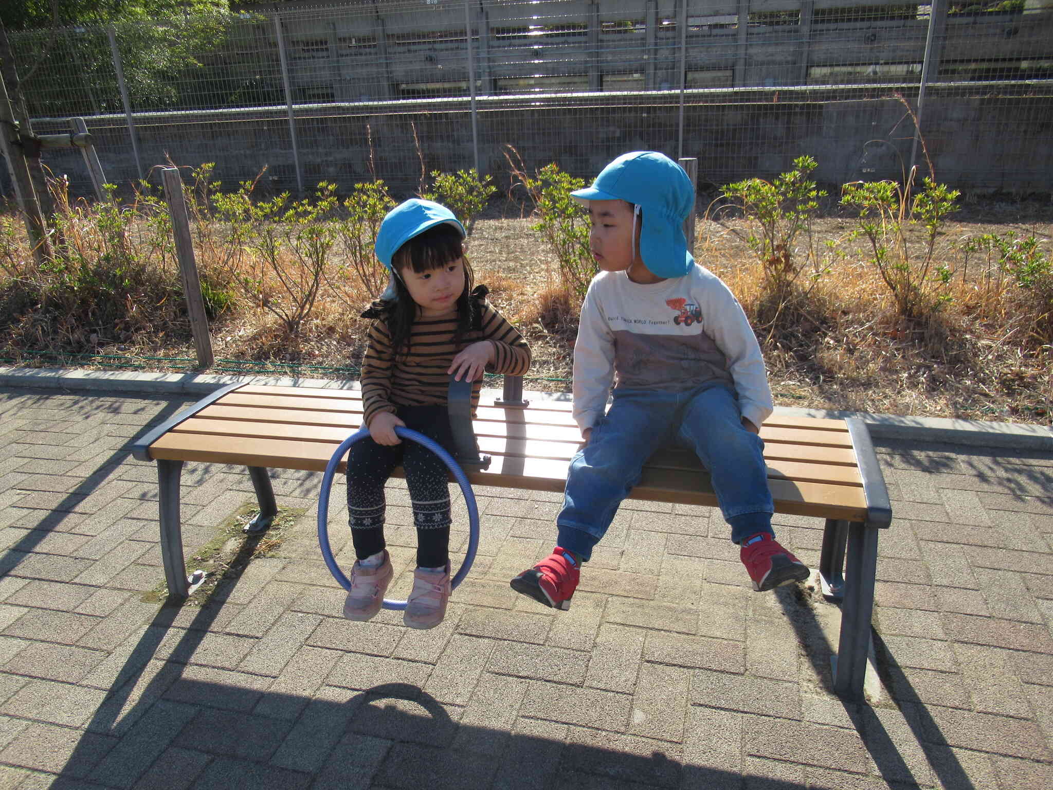 お日様って暖かいね♥