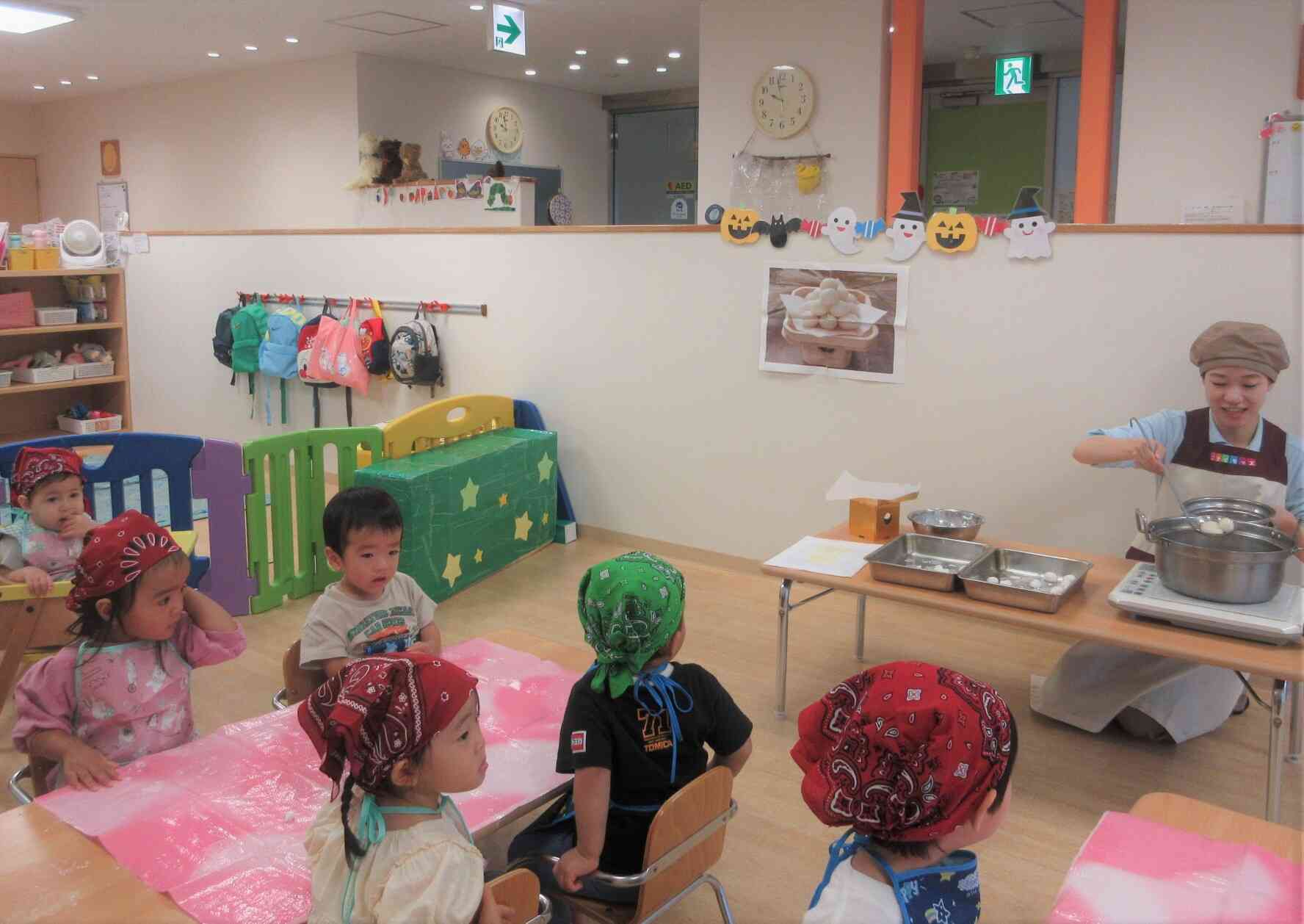 栄養士がお団子を調理！