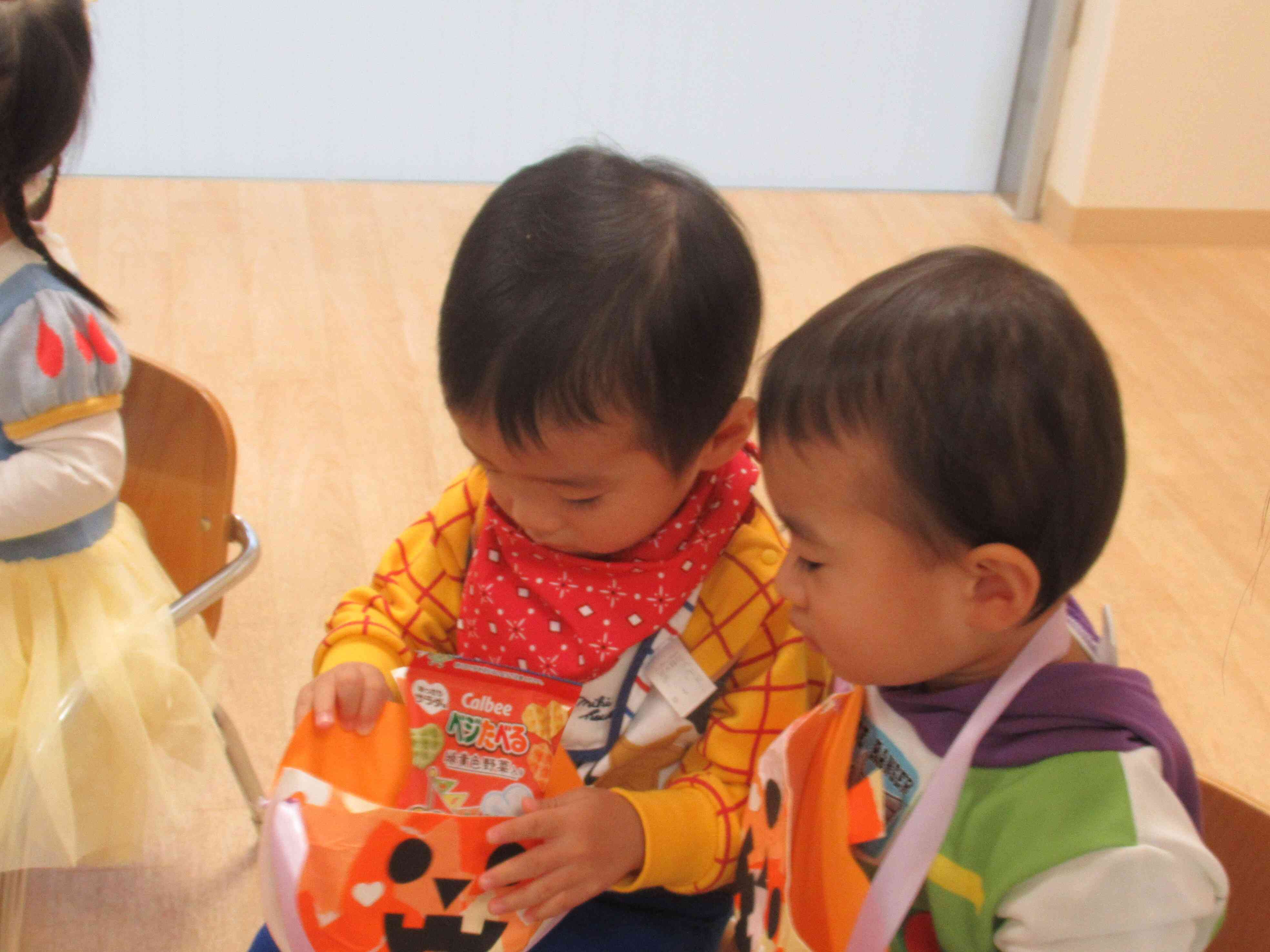 お菓子もらえた？