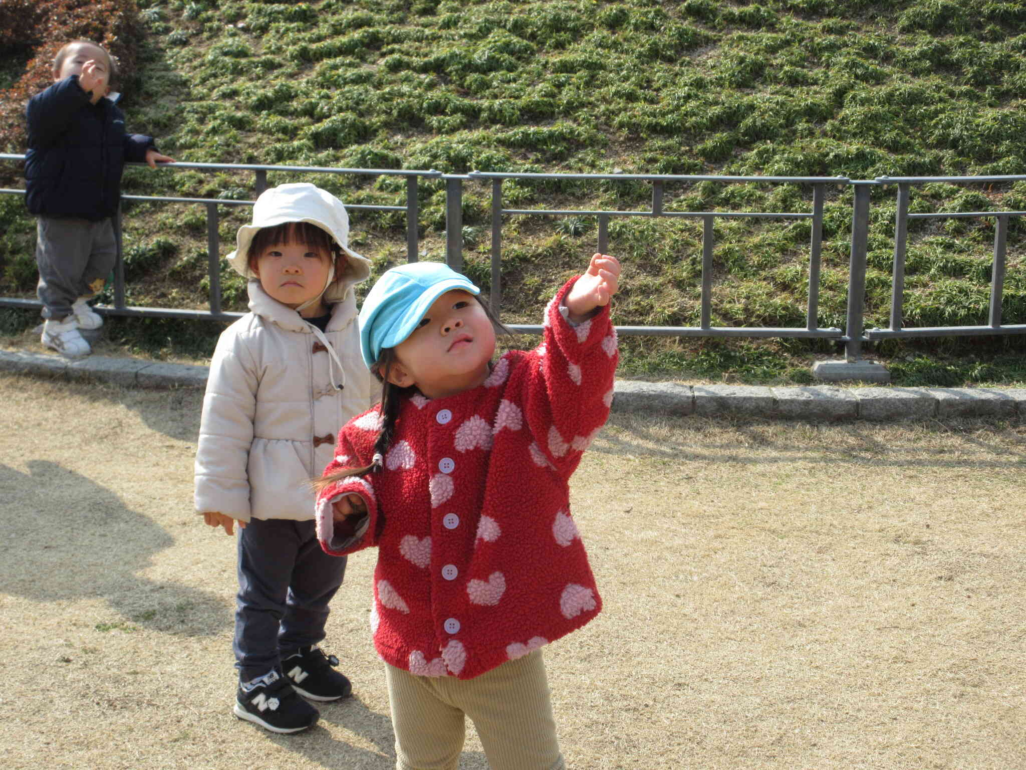 ヘリコプターにバイバーイ