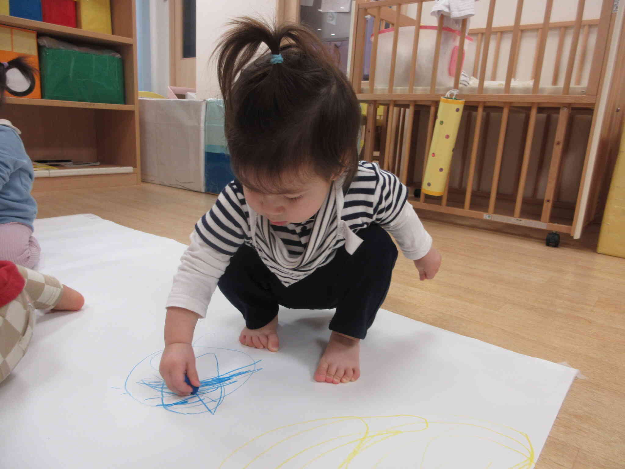 わたしは青色を使ってグルグル＊＾＾＊