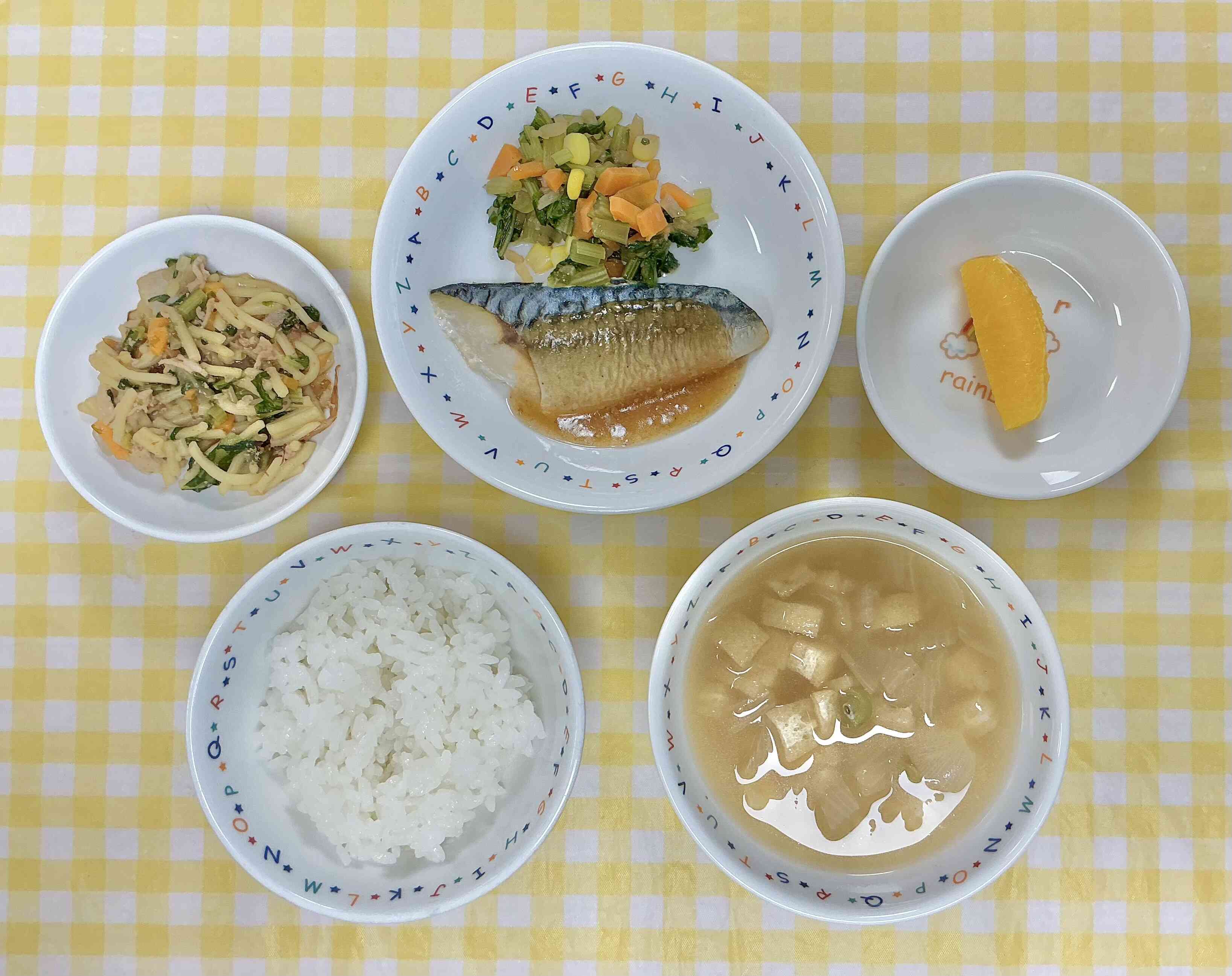 8月24日の給食メニュー