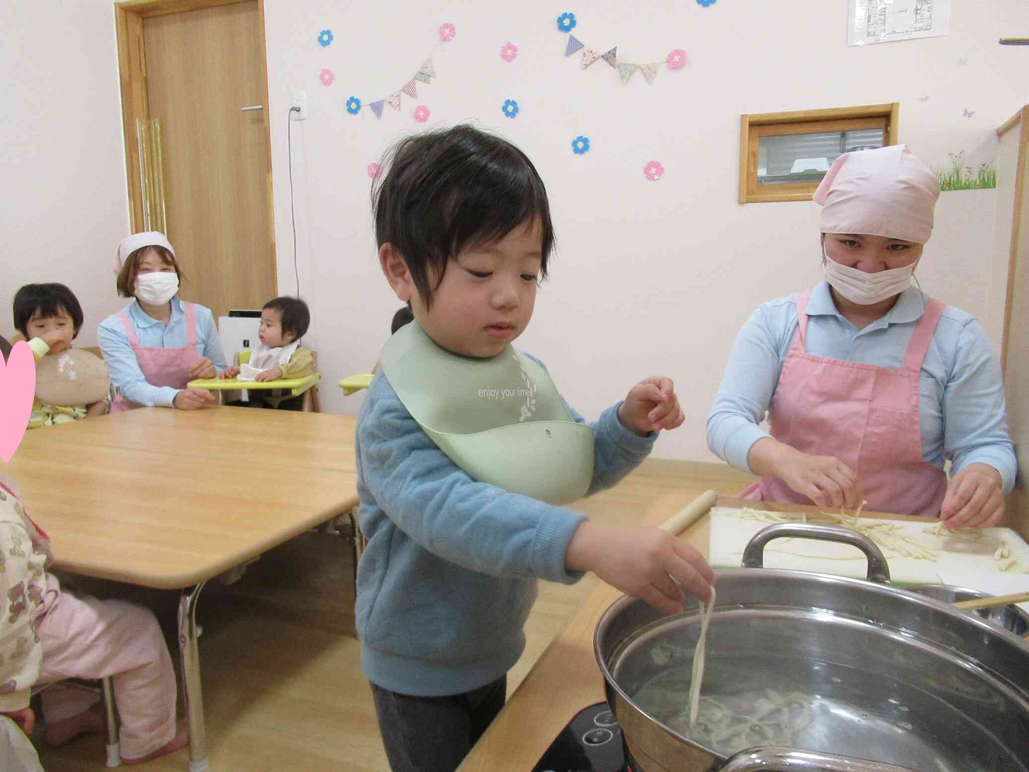 麺を入れてみよう！