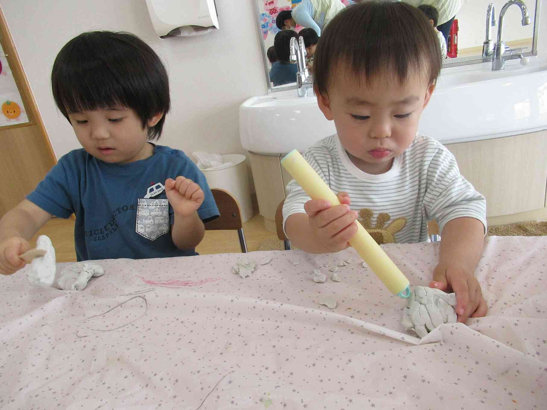 粘土遊び！！
