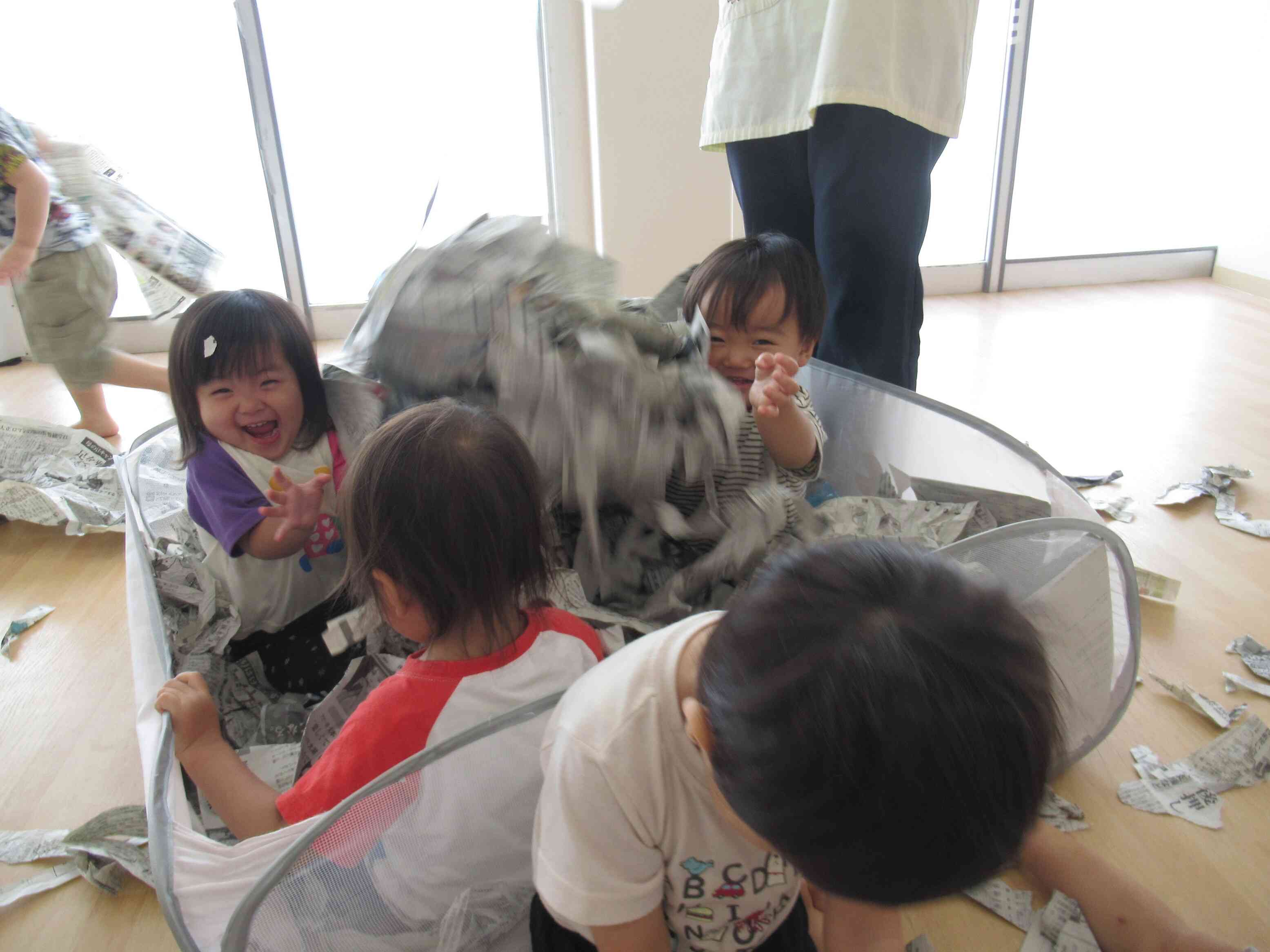 新聞で遊んだよ