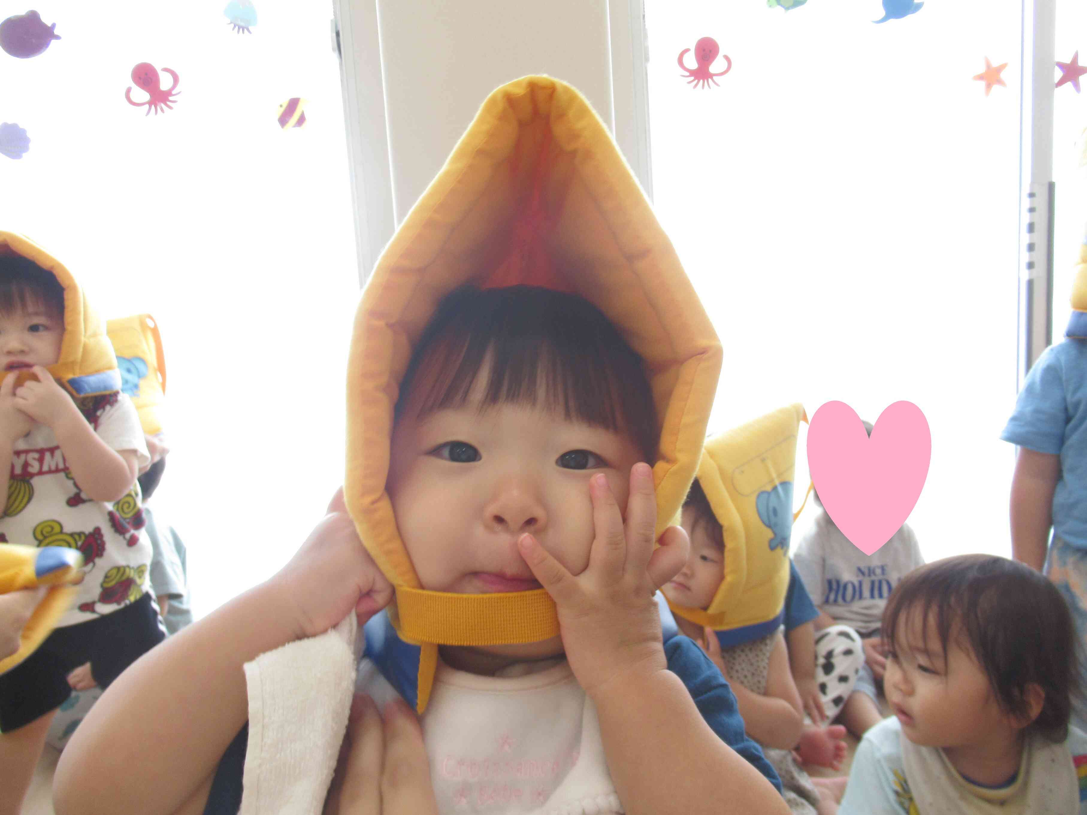 防災頭巾を被ろう