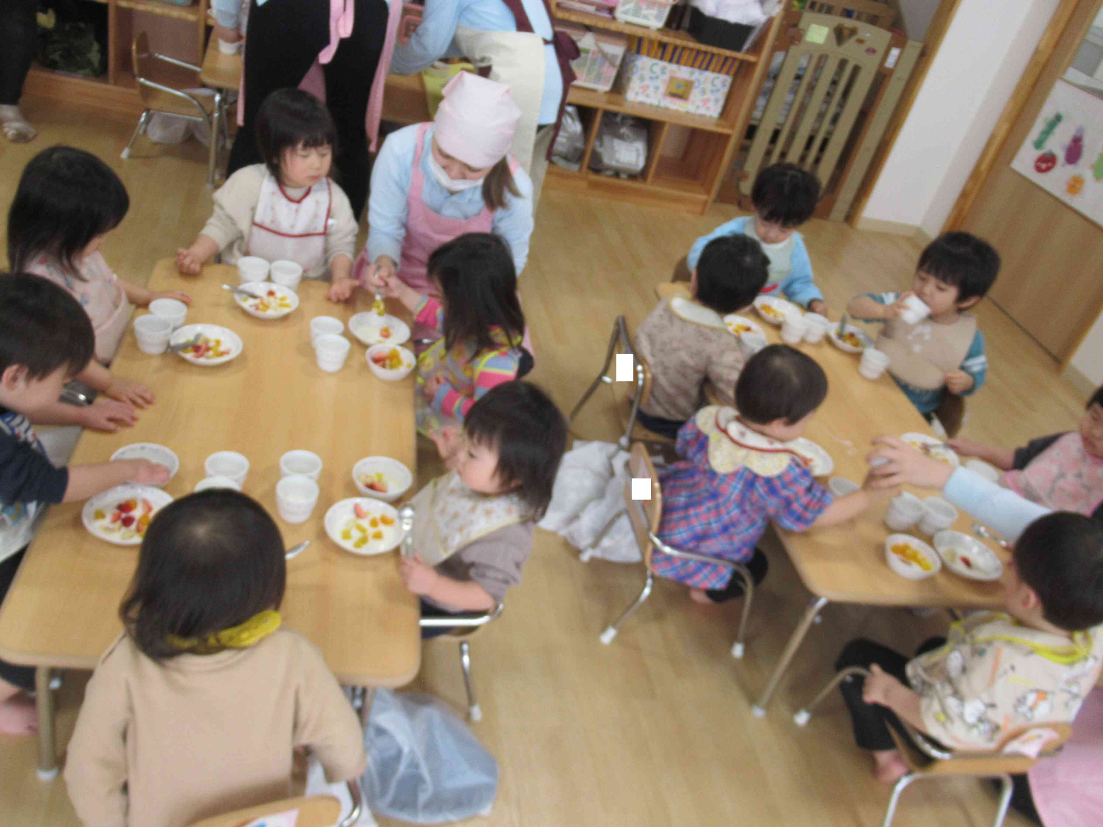 食育～フルーツヨーグルトを作ったよ～