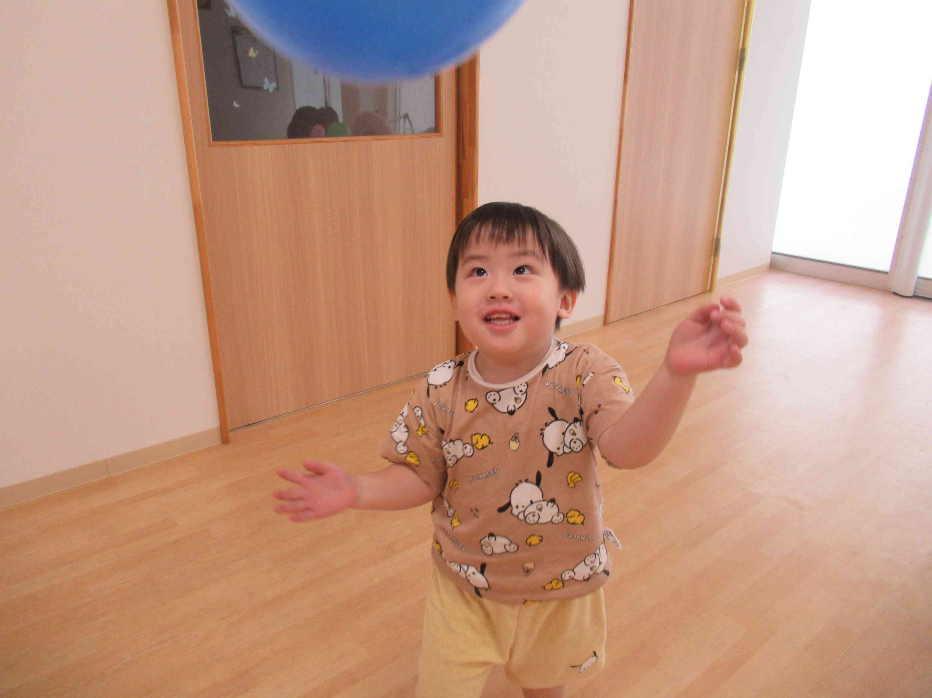 風船であそんだよ