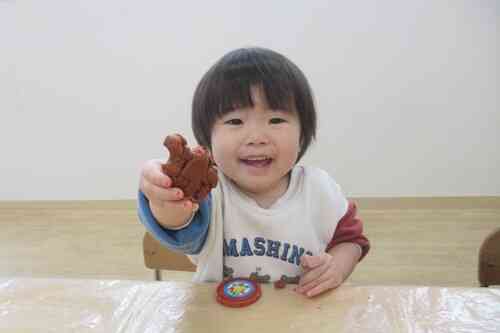 粘土遊びしたよ　あひる組