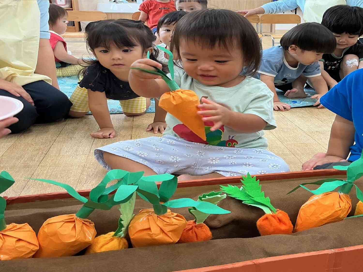 「お野菜とれたー！！」