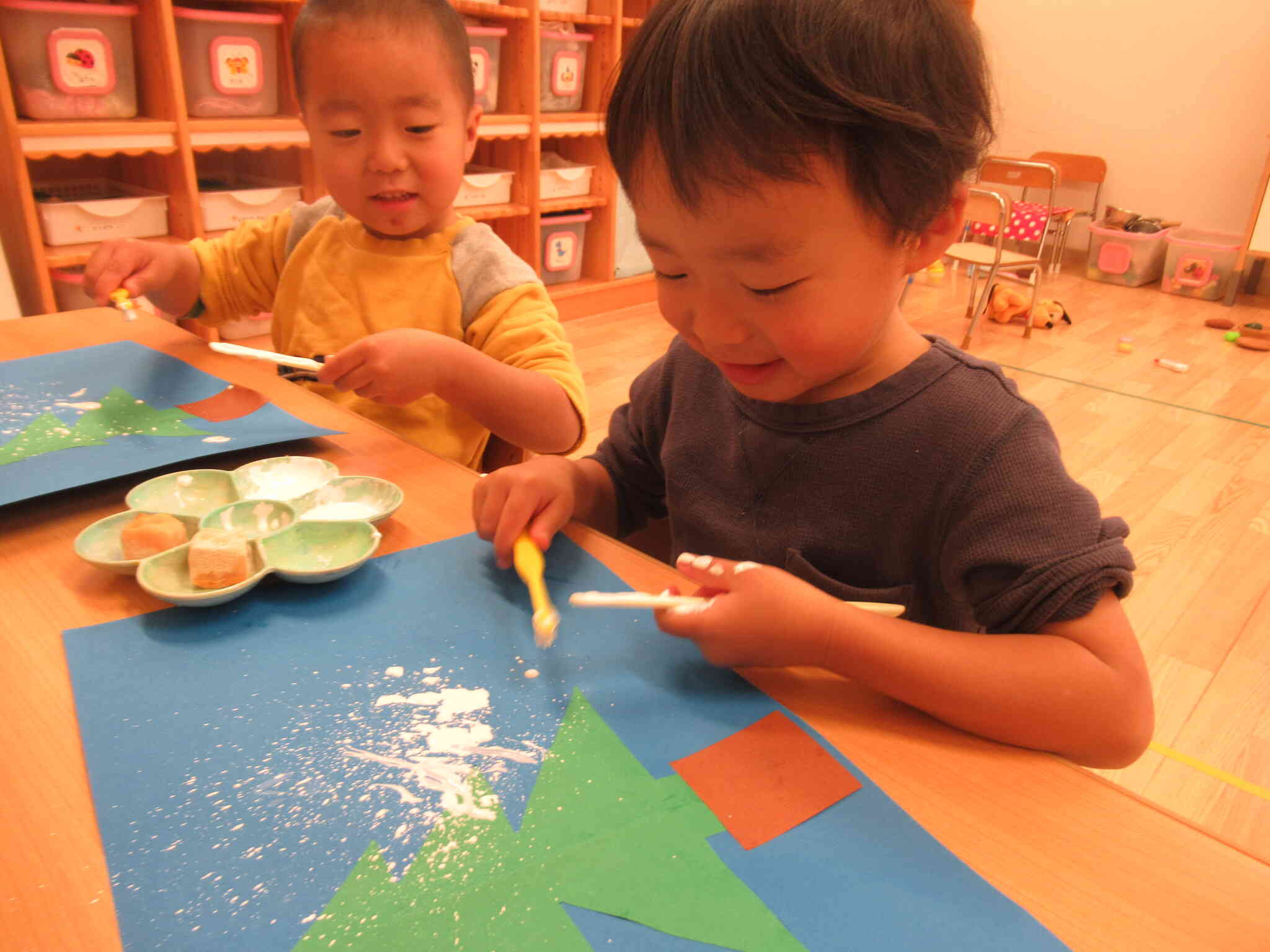 １２月の製作（3歳児クラス）