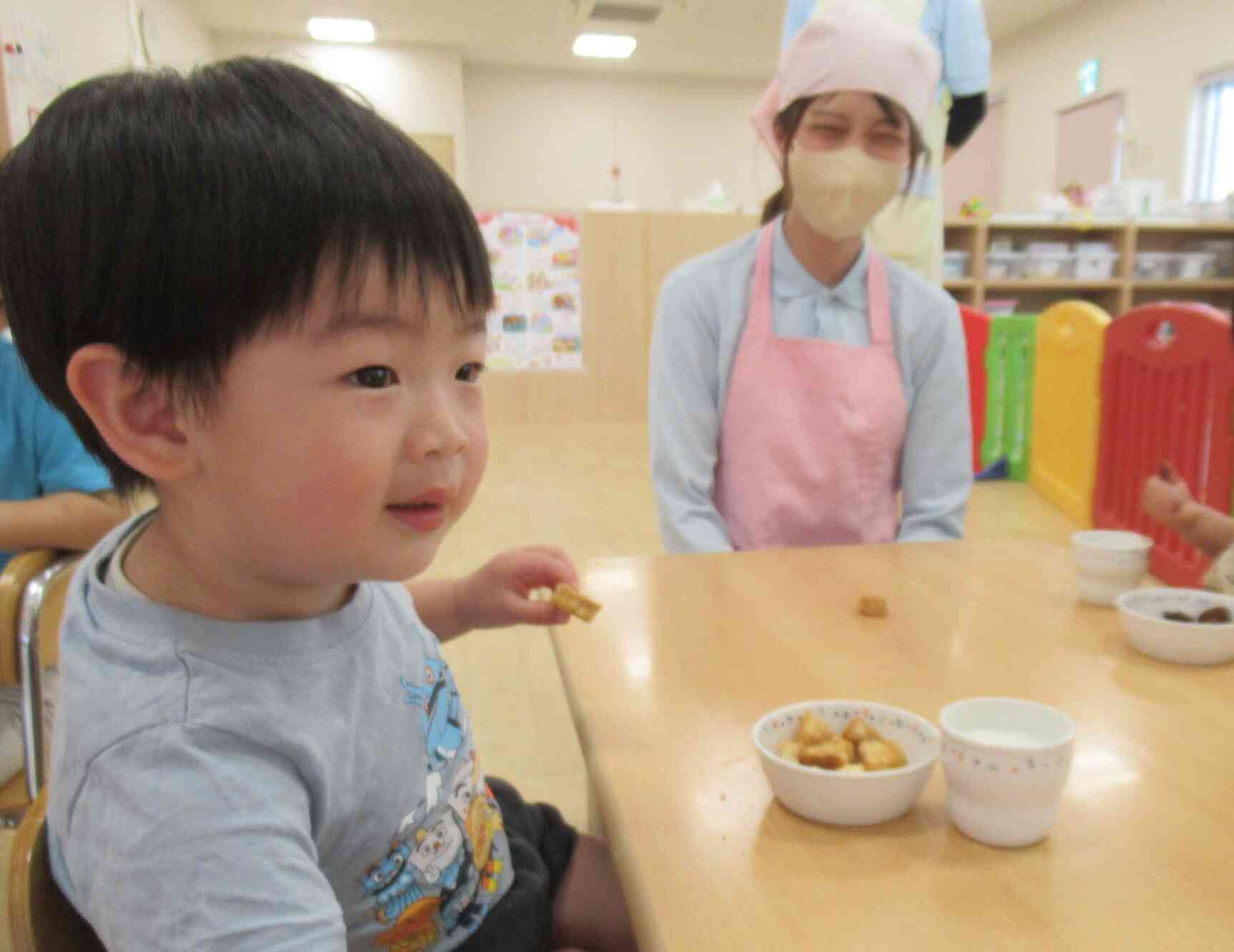 ふラスクを食べたよ♪