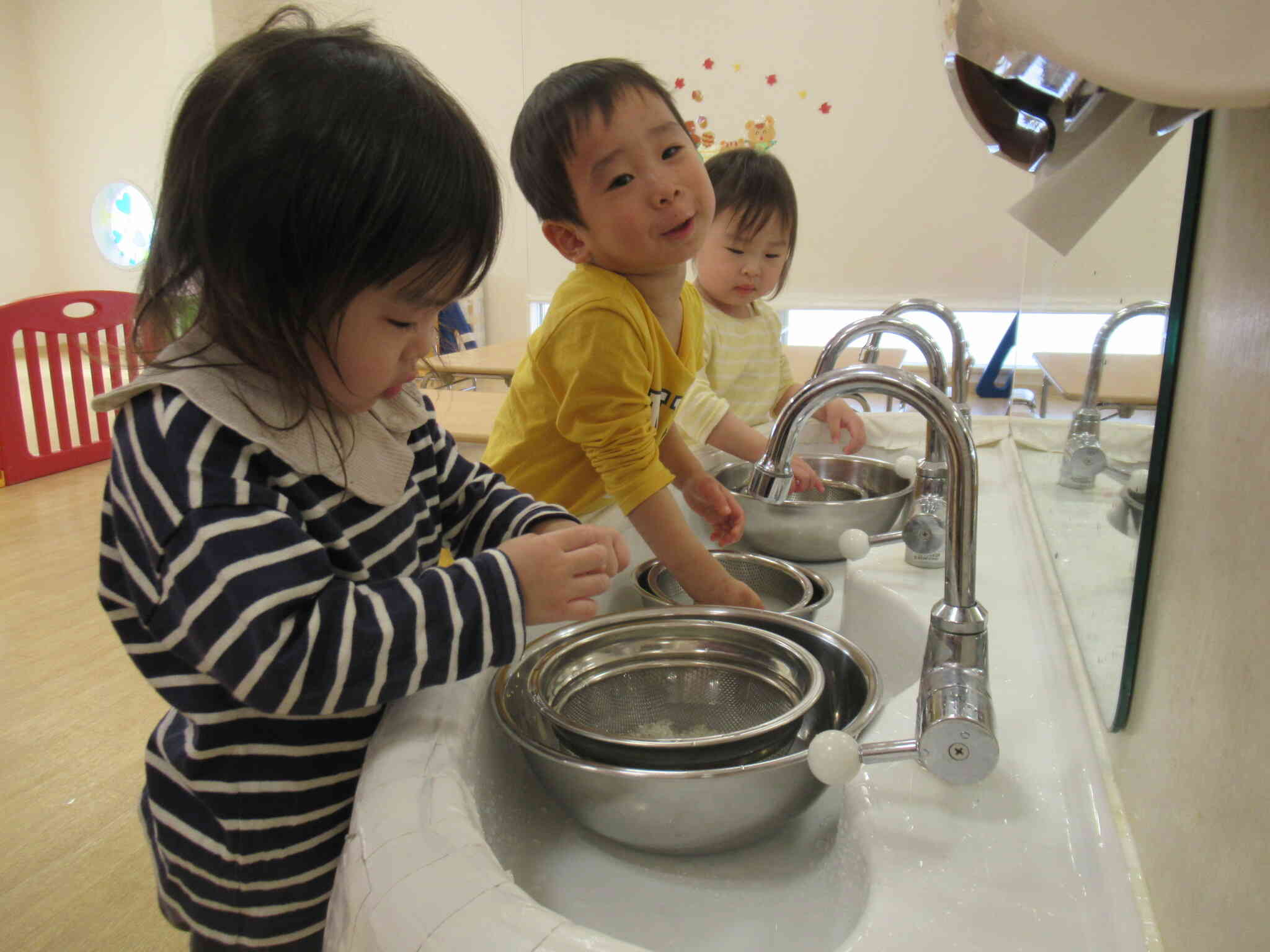 お米研ぎに挑戦‼