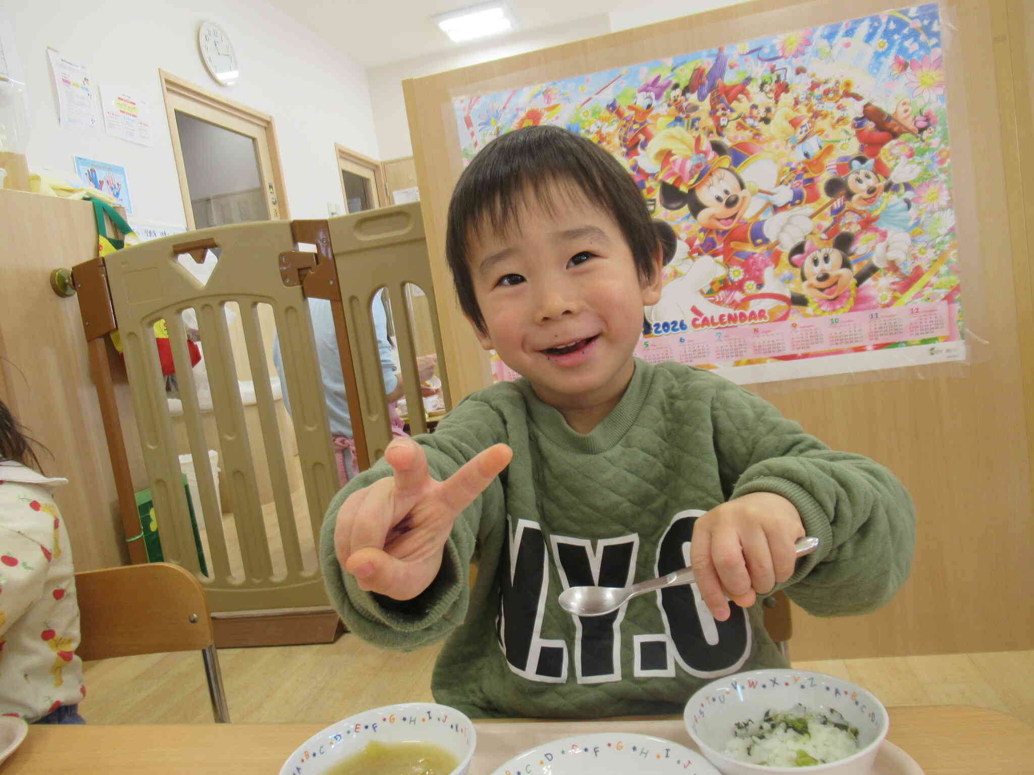 こまつなをちぎったよ☆