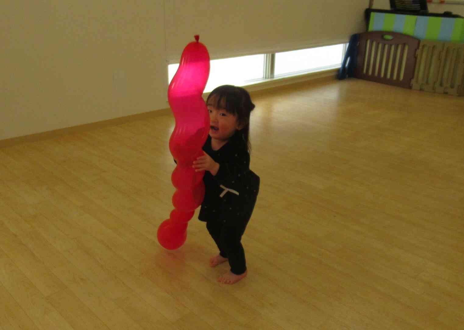 風船であそんだよ！