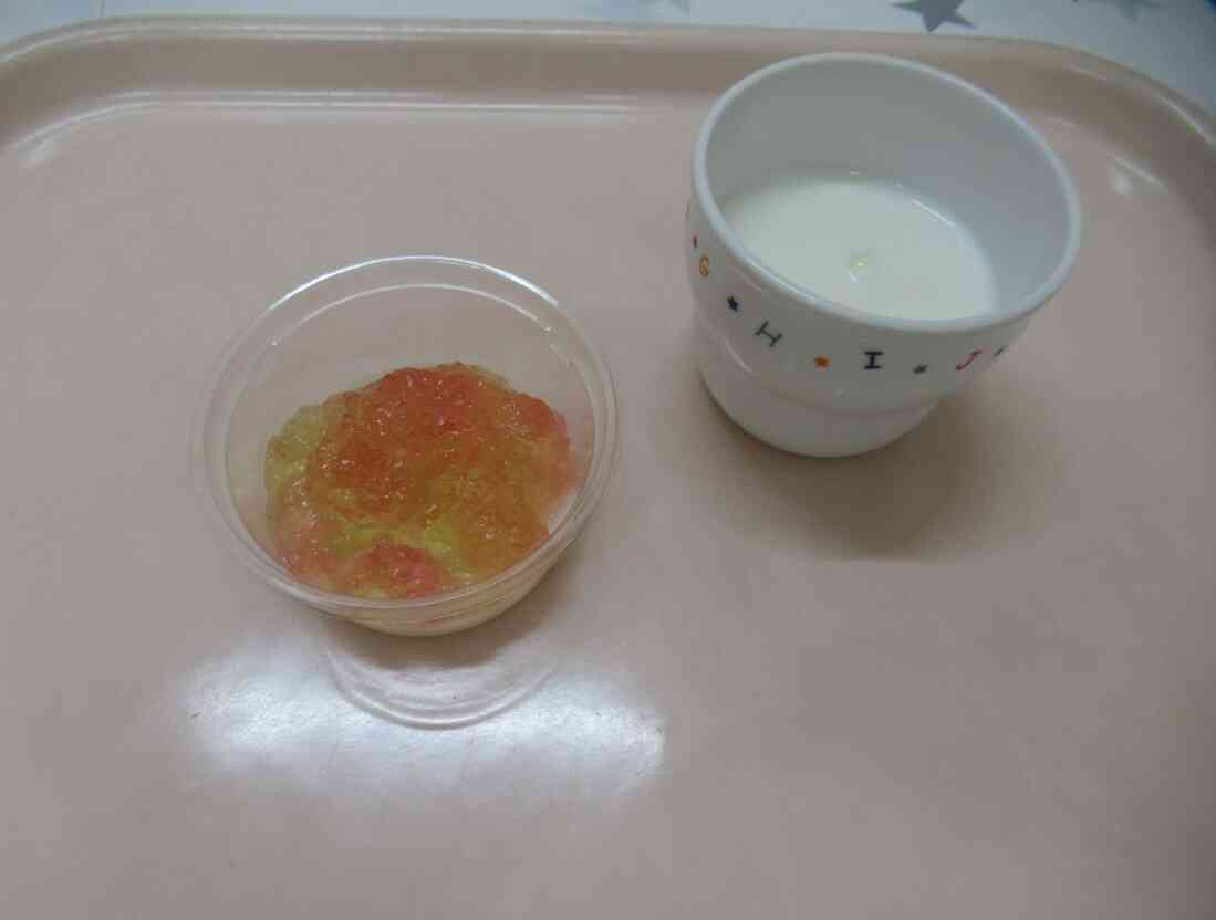 6月の食育（あじさいゼリー）