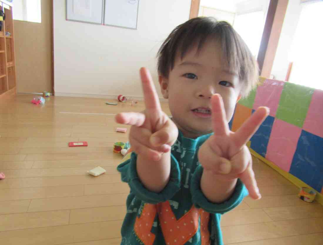 にこにこ笑顔♪ピース！