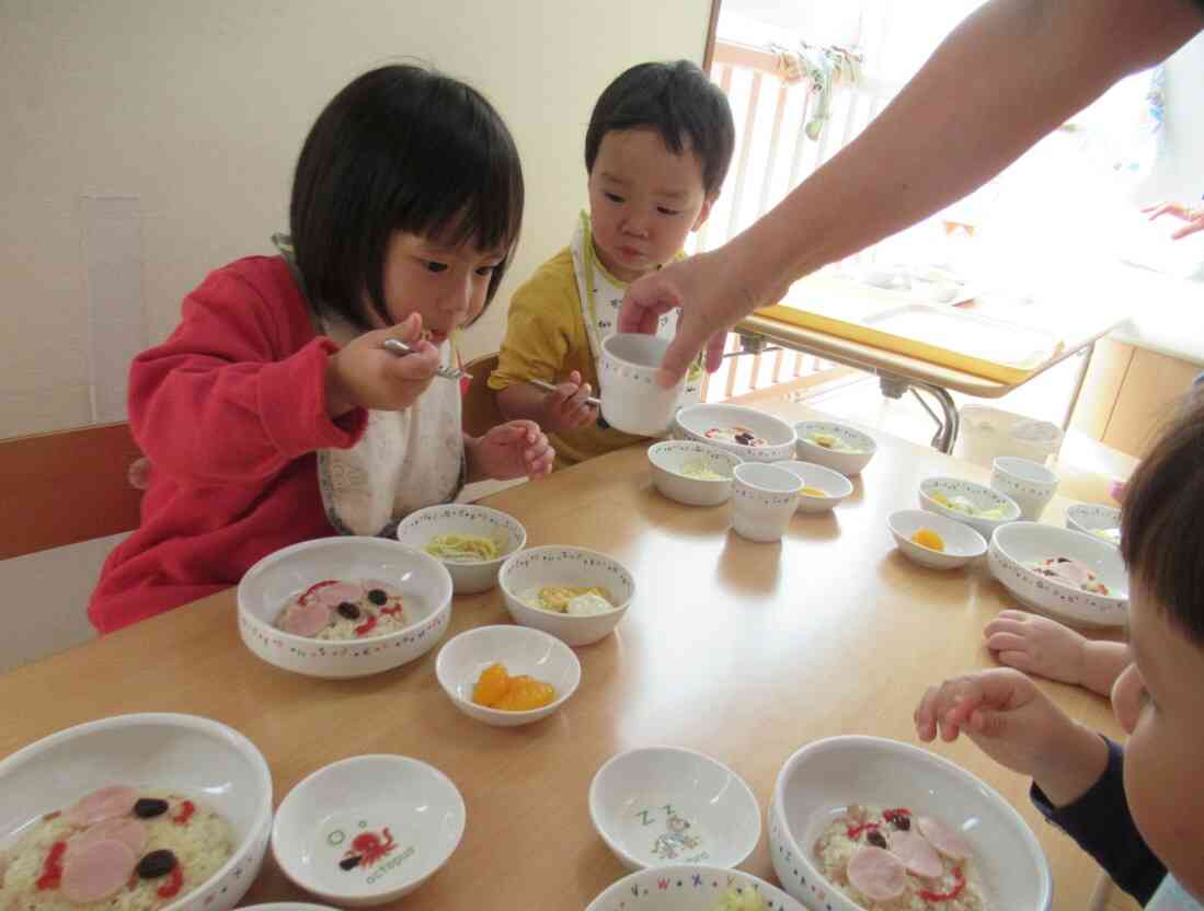 ヒーローライスに大喜びです。