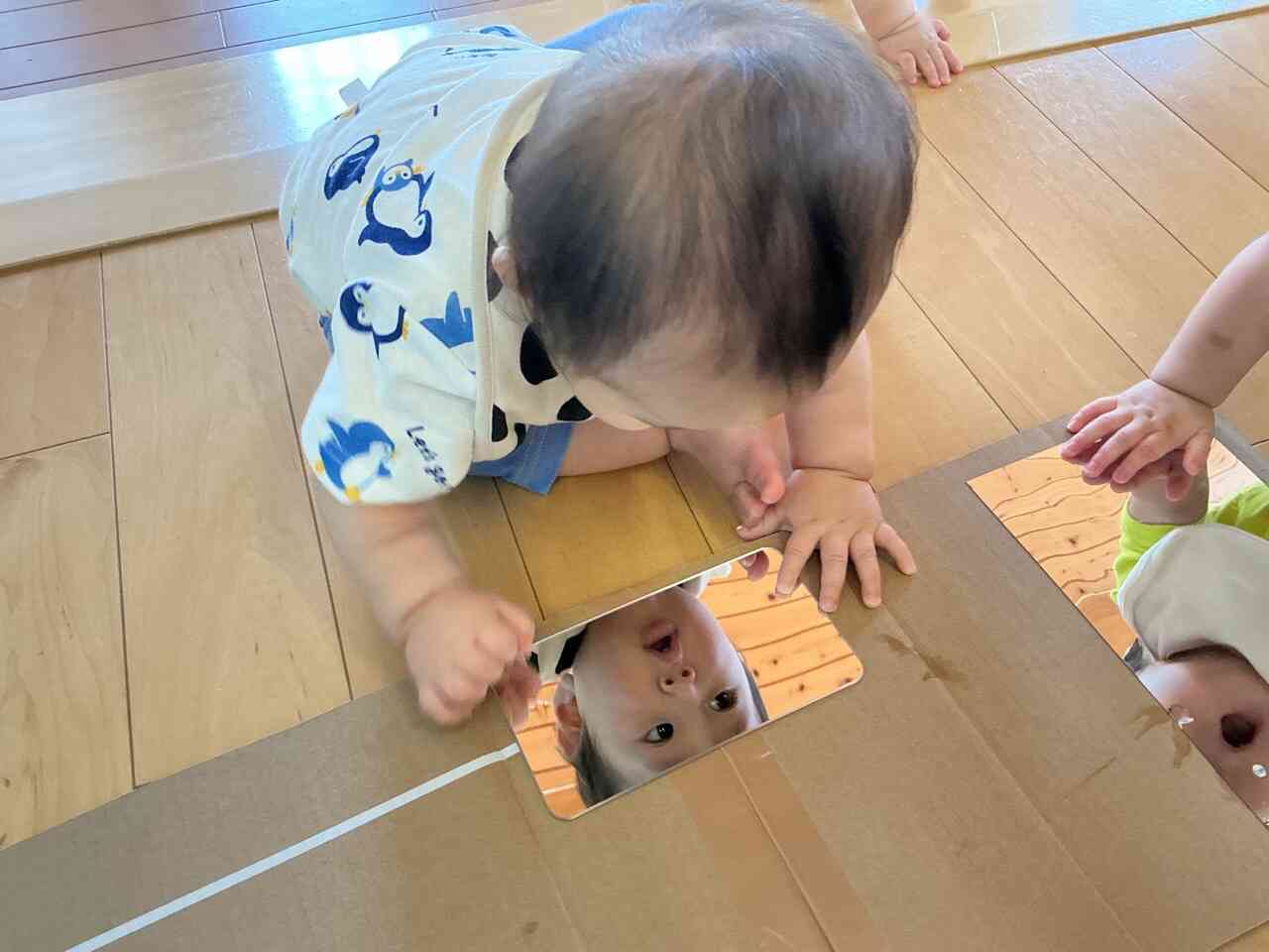 鏡で遊んだよ！