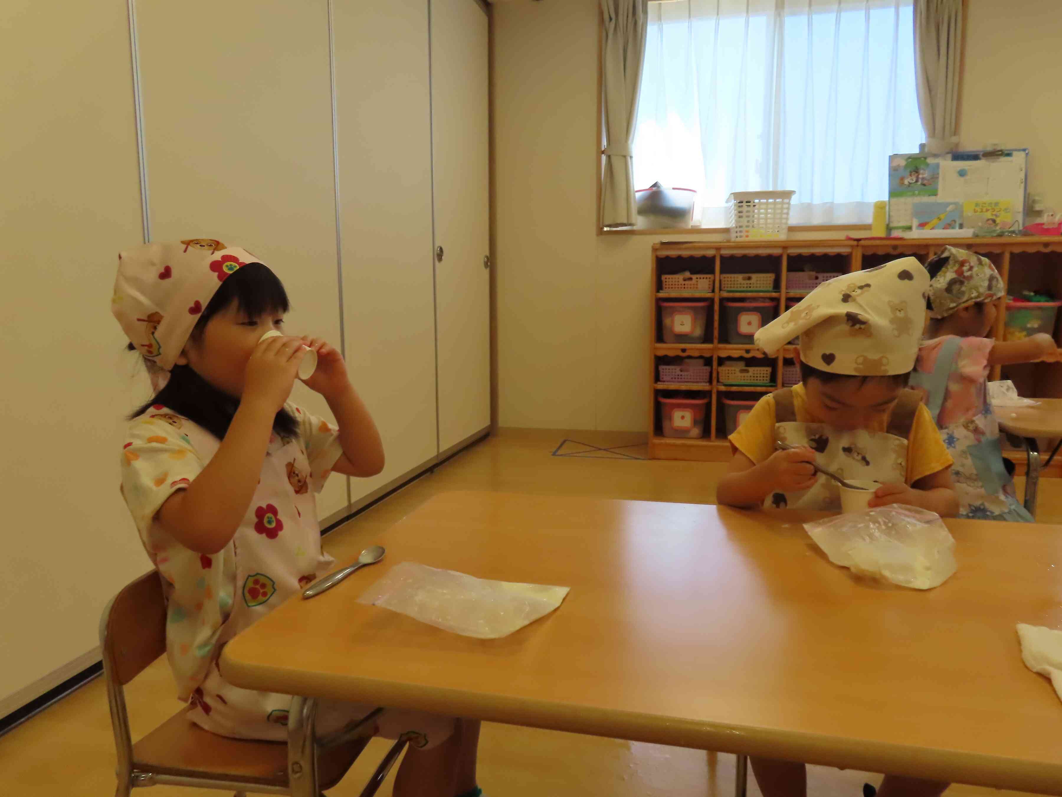 やっと完成したアイスのお味はいかがですか？